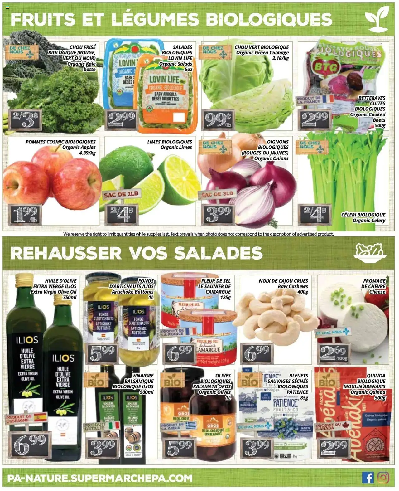 Pa Supermarché flyer valid from 04.08.2025 | Page: 4 | Products: Cheese, Oil, Apples