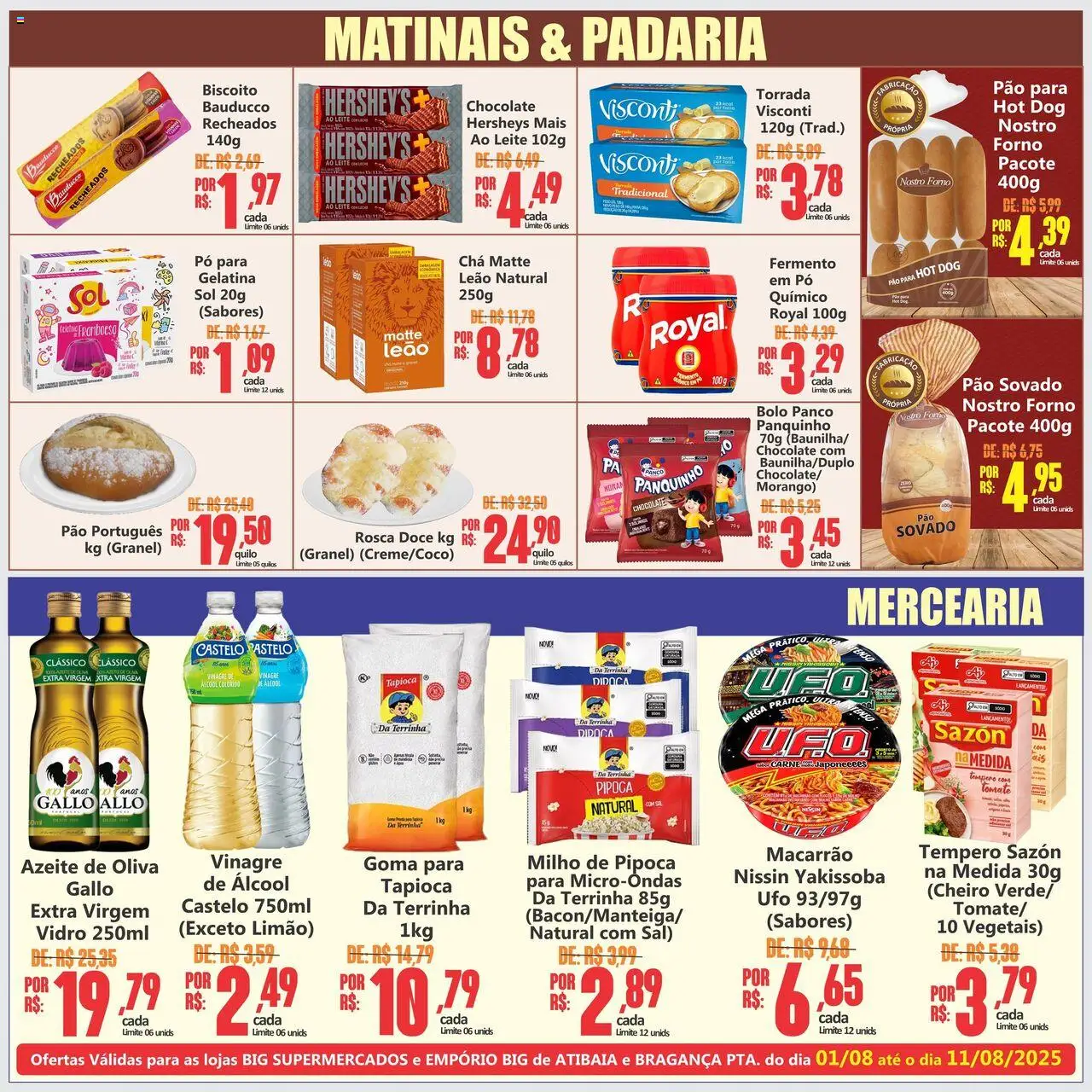 Big Supermercados Folheto - válido de 01.08.2025 | Página: 5 | Produtos: Vinagre, Pão, Microondas, Sal