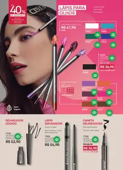 O Boticário - Ciclo 03/2026 - Pré-Visualização do folheto da loja O Boticário, válido de 09.02.2026 | Página: 154 | Produtos: Delineador, Lápis, Caneta, Pá