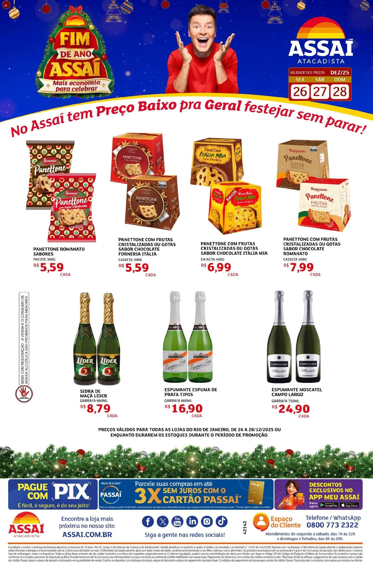 Assaí Atacadista Folheto - válido de 26.12.2025 | Página: 1 | Produtos: Pneus, Base, Baixo, Bebida