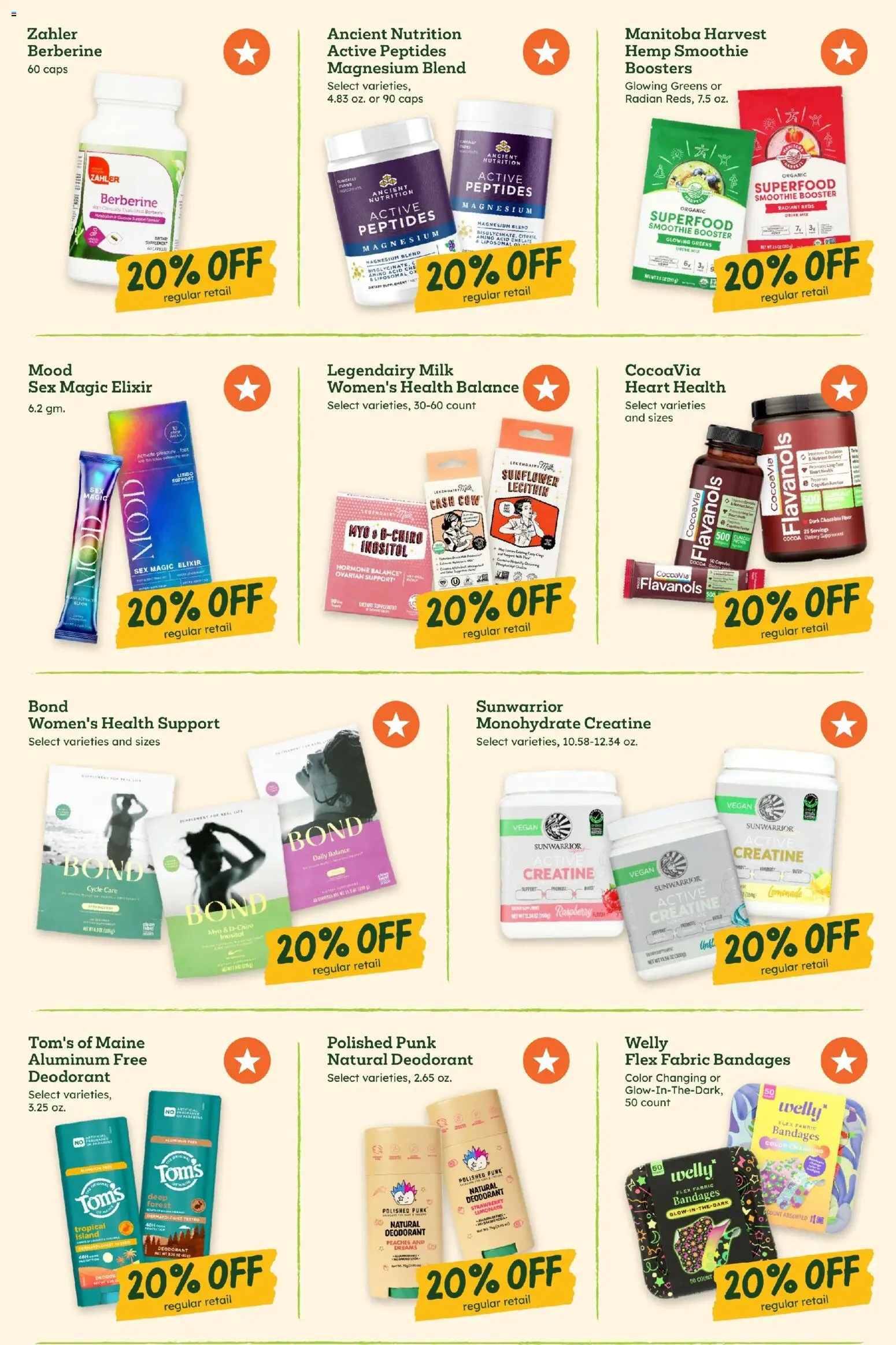 Sprouts Monthly Ad - valid from 25.03.2026 | Page: 29 | Products: Magnesium, Peaches, Milk, Chocolate