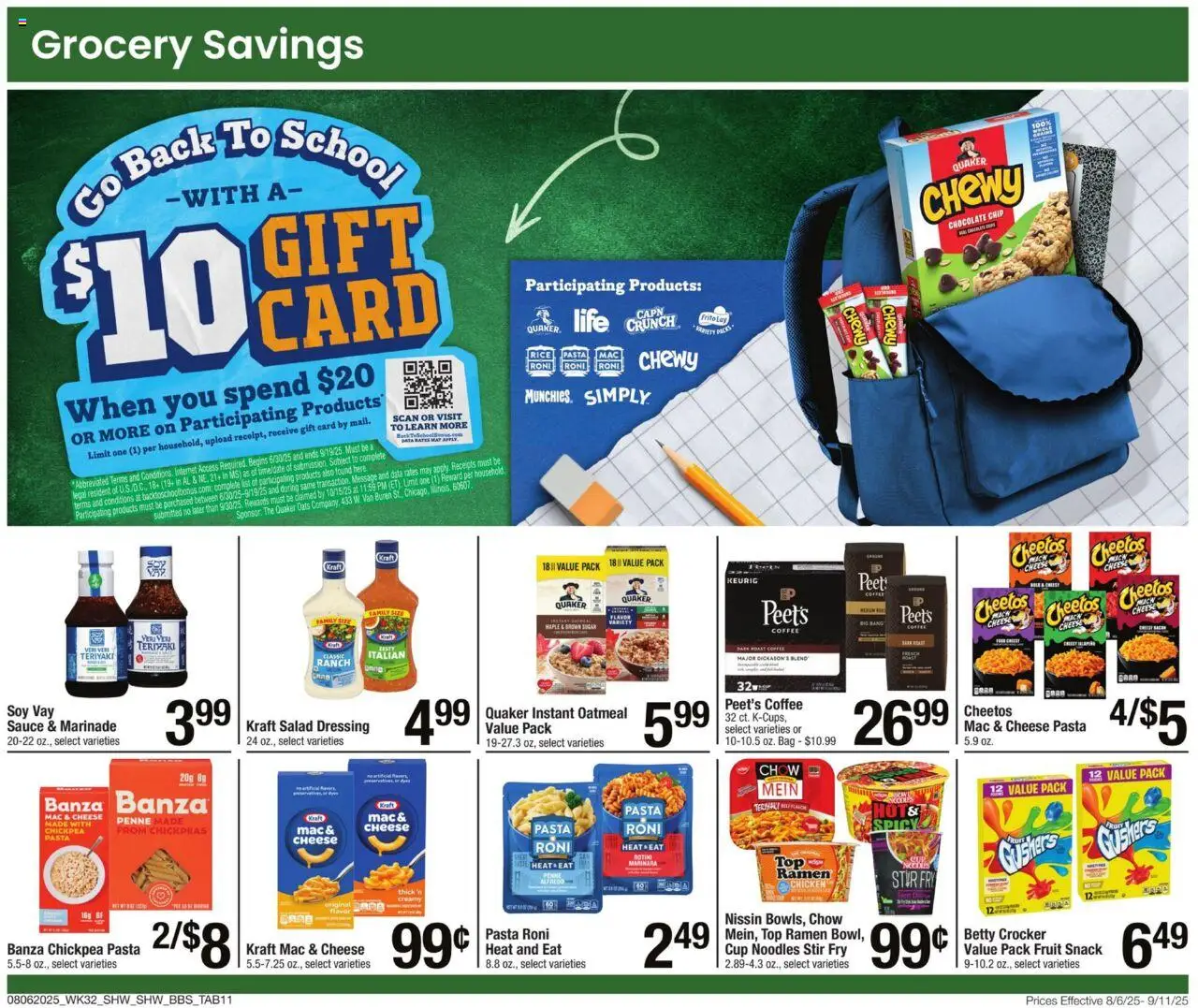 Shaw's Big Book of Savings - valid from 06.08.2025 | Page: 11 | Products: Chickpeas, Chocolate, Salad, Sugar