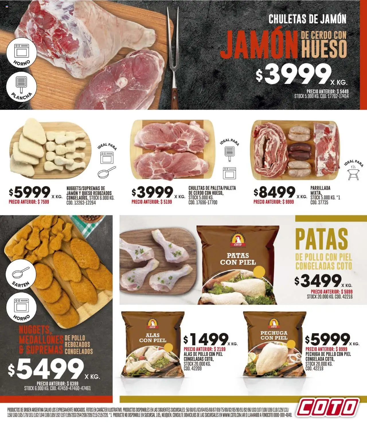 Coto ofertas │ válido desde el 18.08.2025 | Página: 5 | Productos: Pollo, Queso, Jamón, Cerdo
