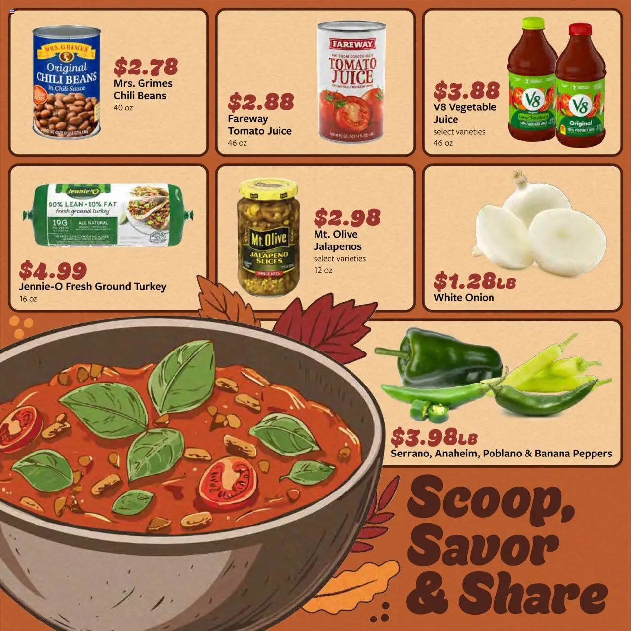 Fareway Weekly Ad - valid from 06.10.2025 | Page: 12 | Products: Peppers, Juice, Sauce, Onion