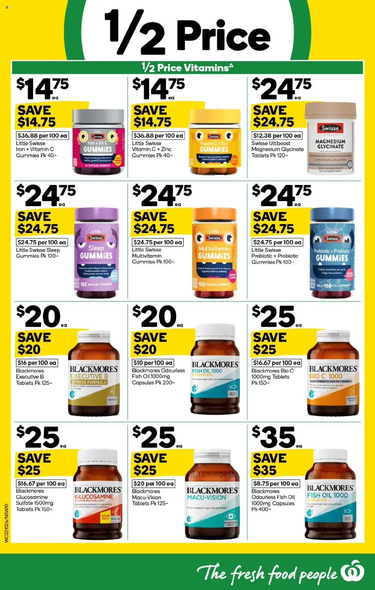 Woolworths catalogue - valid from 22.10.2025 | Page: 10 | Products: Fish, Multivitamin, Iron, Vitamin