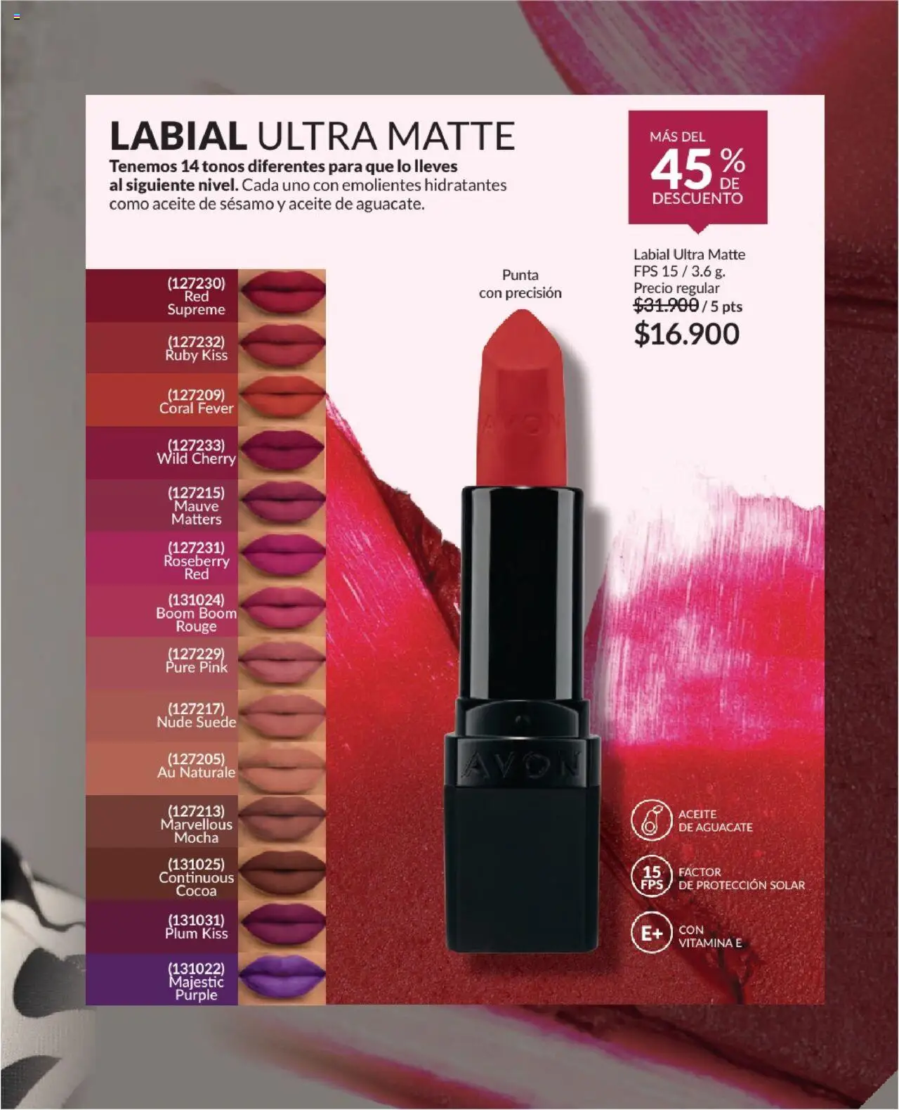 Avon revista - valida desde el 01.08.2025 | Página: 41 | Productos: Aguacate, Aceite