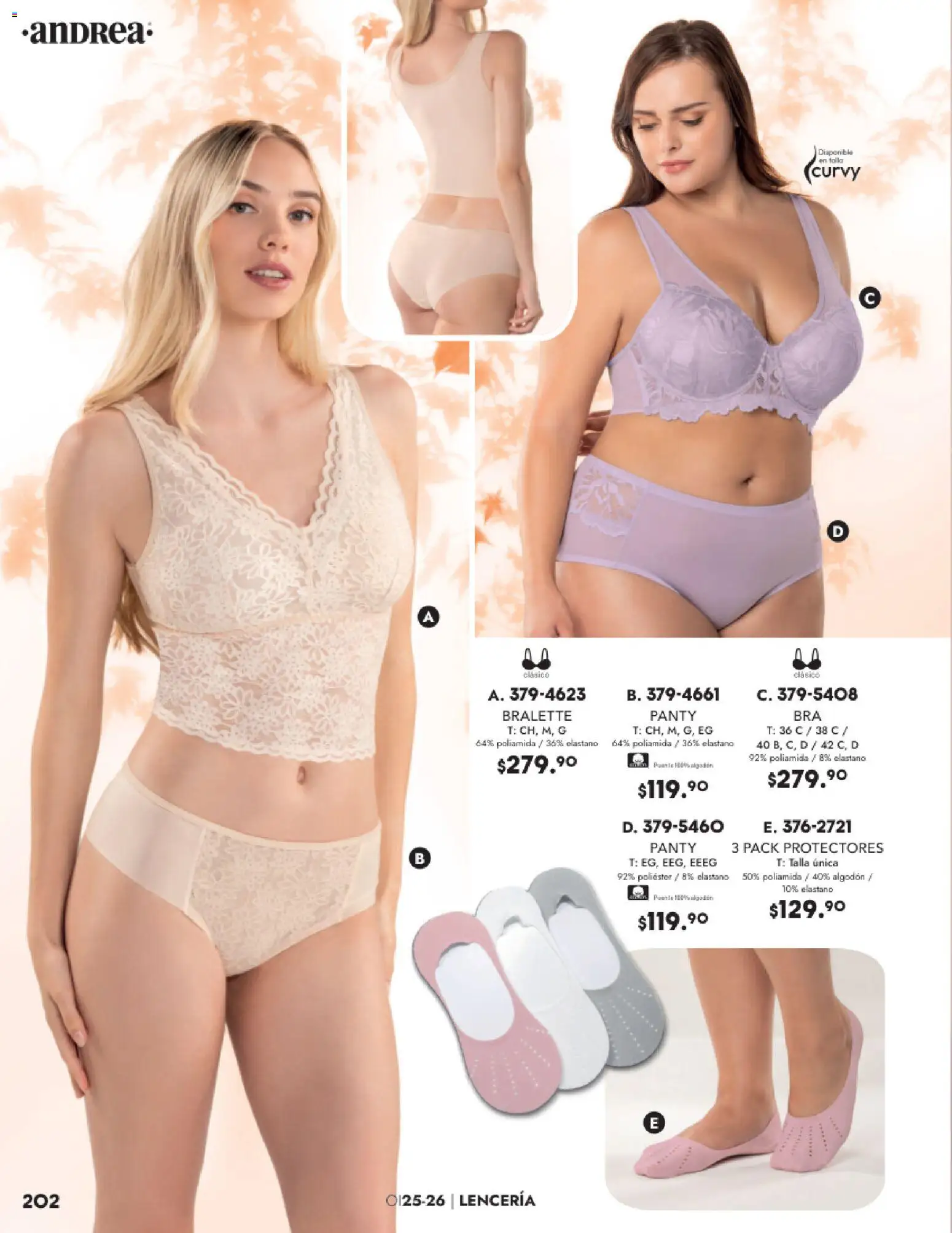 Nuevas ofertas de Andrea válidas en toda la República Mexicana desde el 26.11.2025. ¡Encuentra las mejores ofertas en Andrea catálogo Lancería, Vestir Interior otoño 2025! | Página: 38 | Productos: Algodón, Lenceria