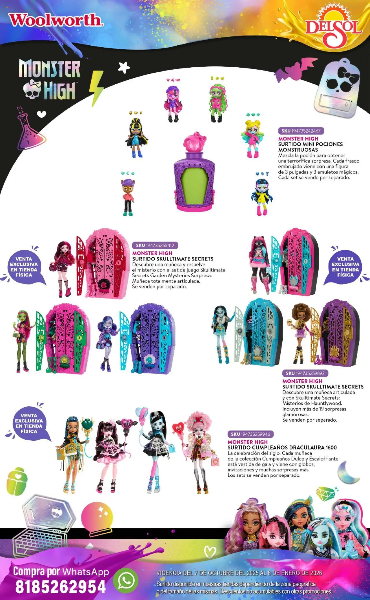 Nuevas ofertas de Del Sol y Woolworth válidas en toda la República Mexicana desde el 07.10.2025. ¡Encuentra las mejores ofertas en Del Sol y Woolworth - Catálogo Castillo Del Juguete! | Página: 57 | Productos: Frasco, Juego