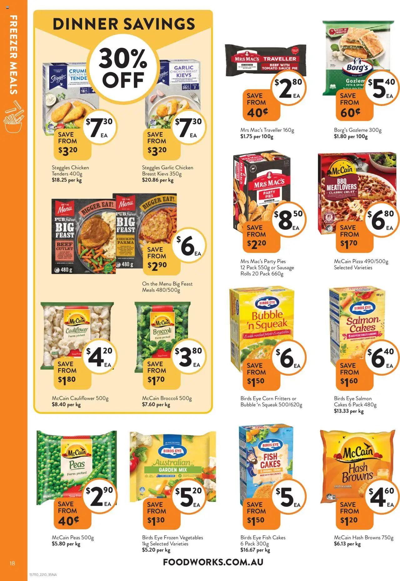 Foodworks catalogue - valid from 22.10.2025 | Page: 18 | Products: Pizza, Fish, Salmon, Garlic