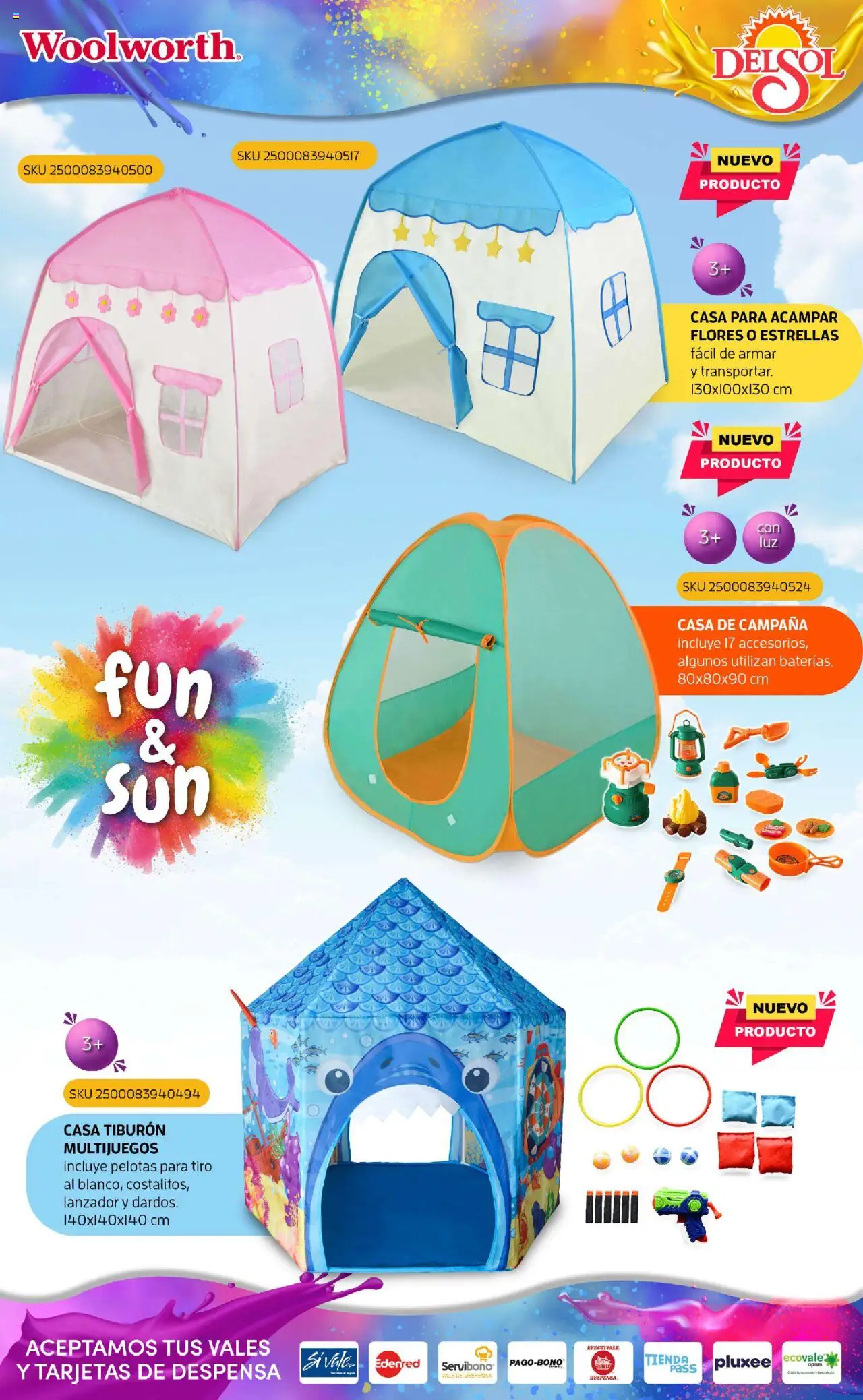 Nuevas ofertas de Del Sol y Woolworth válidas en toda la República Mexicana desde el 07.10.2025. ¡Encuentra las mejores ofertas en Del Sol y Woolworth - Catálogo Castillo Del Juguete! | Página: 197 | Productos: Despensa, Campana