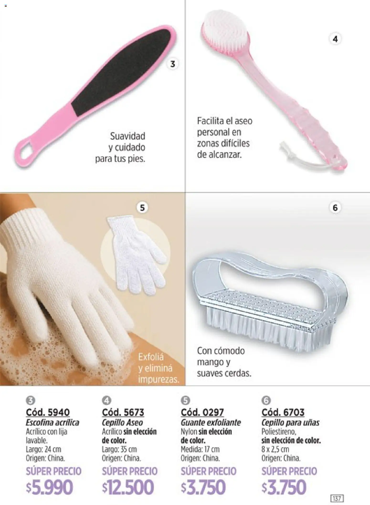 Amodil - Campaña 8 │ válido desde el 08.04.2026 | Página: 137 | Productos: Lija, Guante, Guante exfoliante, Mango