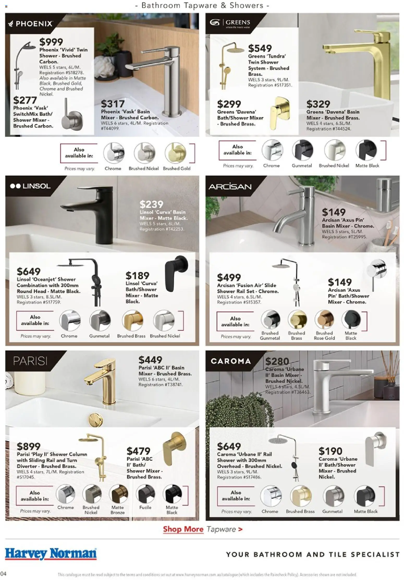 Harvey Norman catalogue - valid from 04.12.2025 | Page: 4 | Products: Shower, Greens, Mixer, Bathroom