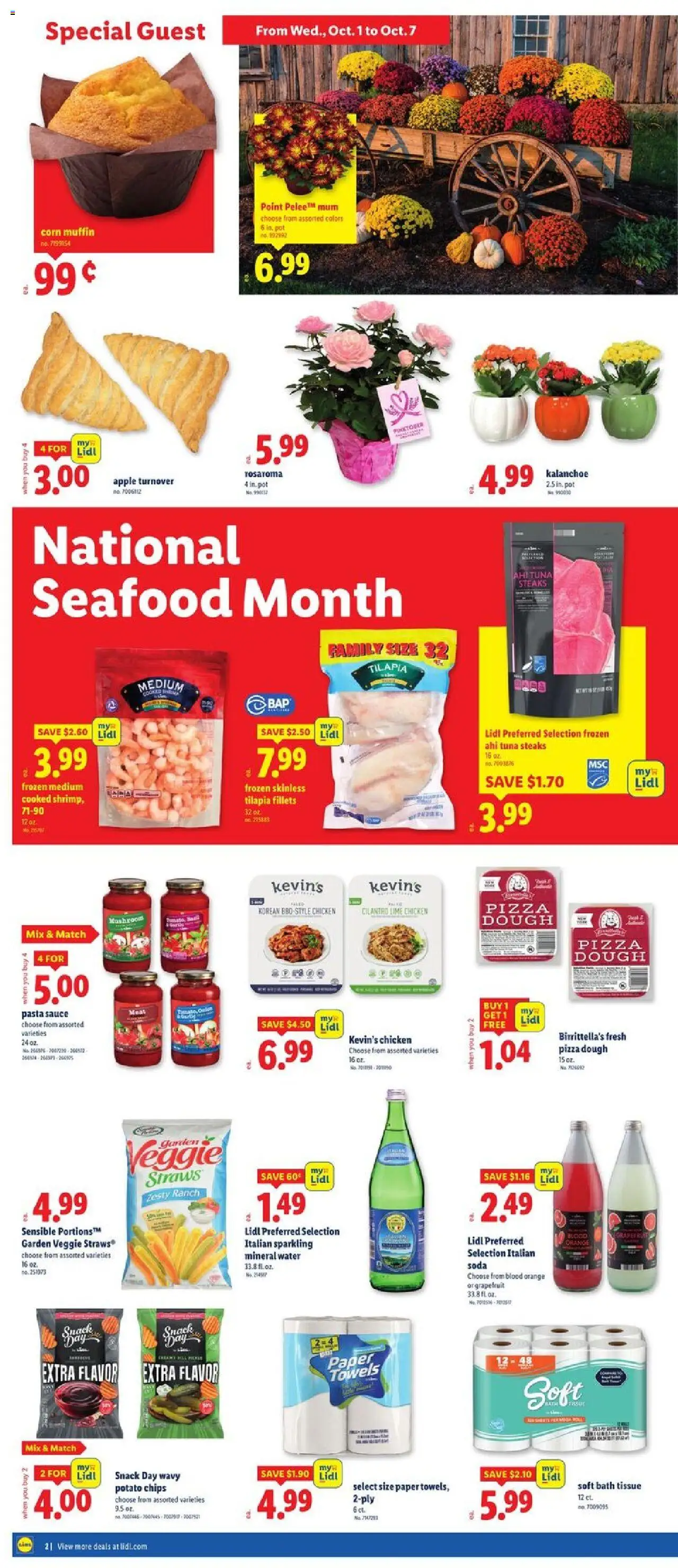 Lidl Weekly Ad - valid from 01.10.2025 | Page: 2 | Products: Sauce, Seafood, Lime, Muffin