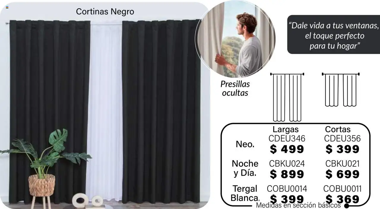 Nuevas ofertas de Colchas Concord válidas en toda la República Mexicana desde el 01.08.2025. ¡Encuentra las mejores ofertas en Colchas Concord - Catálogo! | Página: 222 | Productos: Cortinas