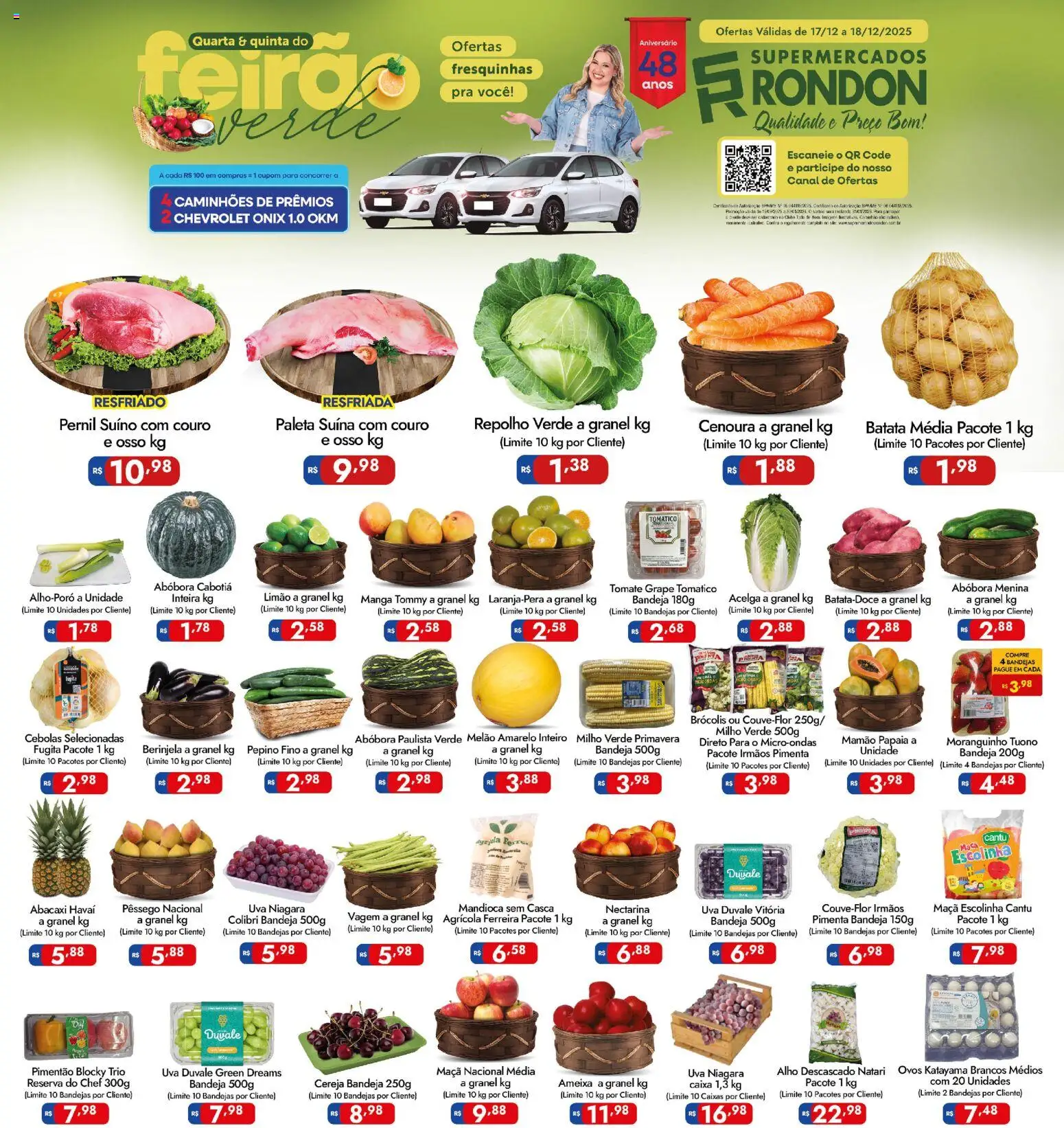 Supermercados Rondon Folheto - válido de 17.12.2025 | Página: 1 | Produtos: Alho, Vagem, Milho verde, Bandeja