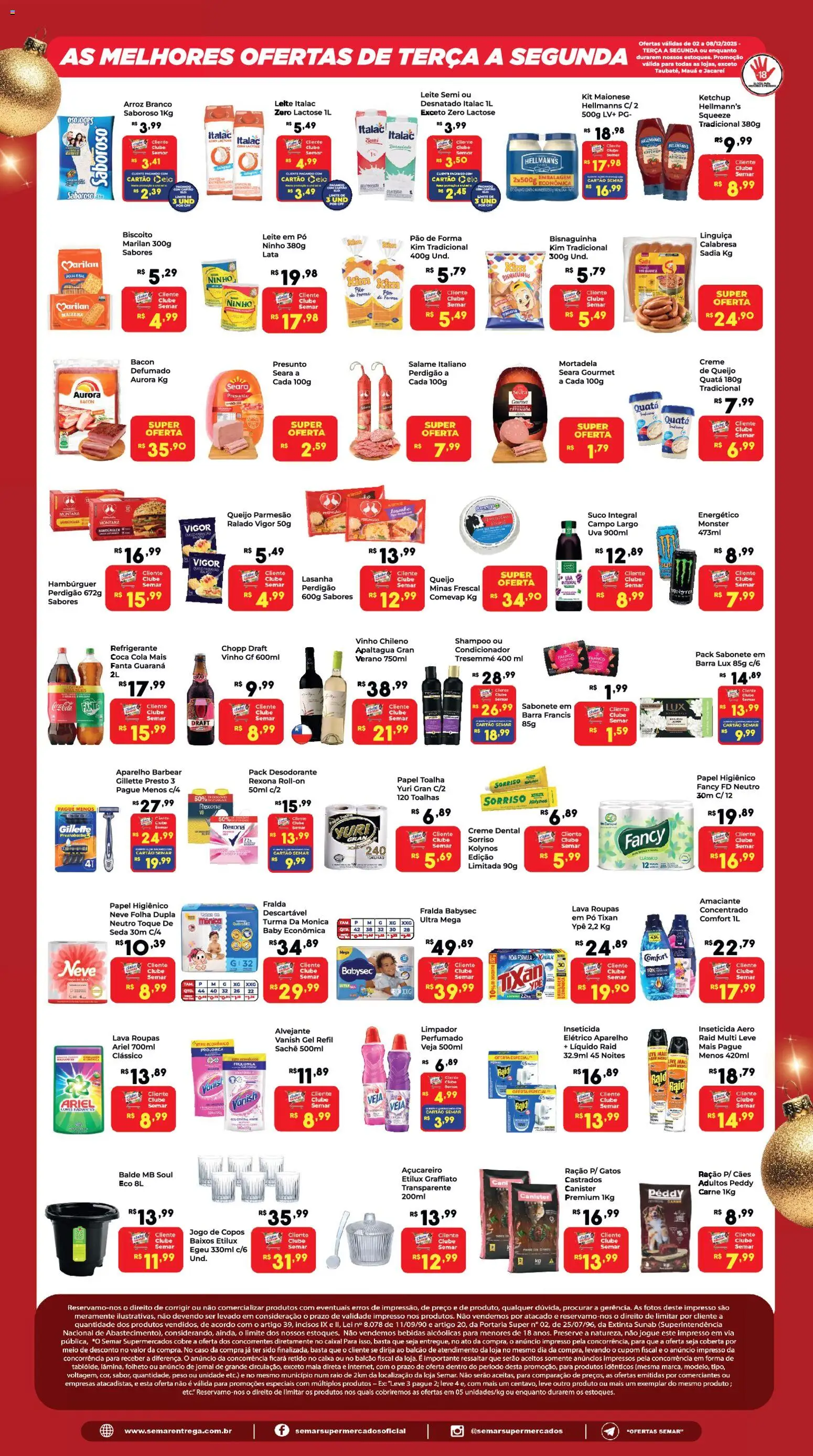 Semar Supermercado Folheto - válido de 02.12.2025 | Página: 2 | Produtos: Condicionador, Cola, Pão, Refrigerante