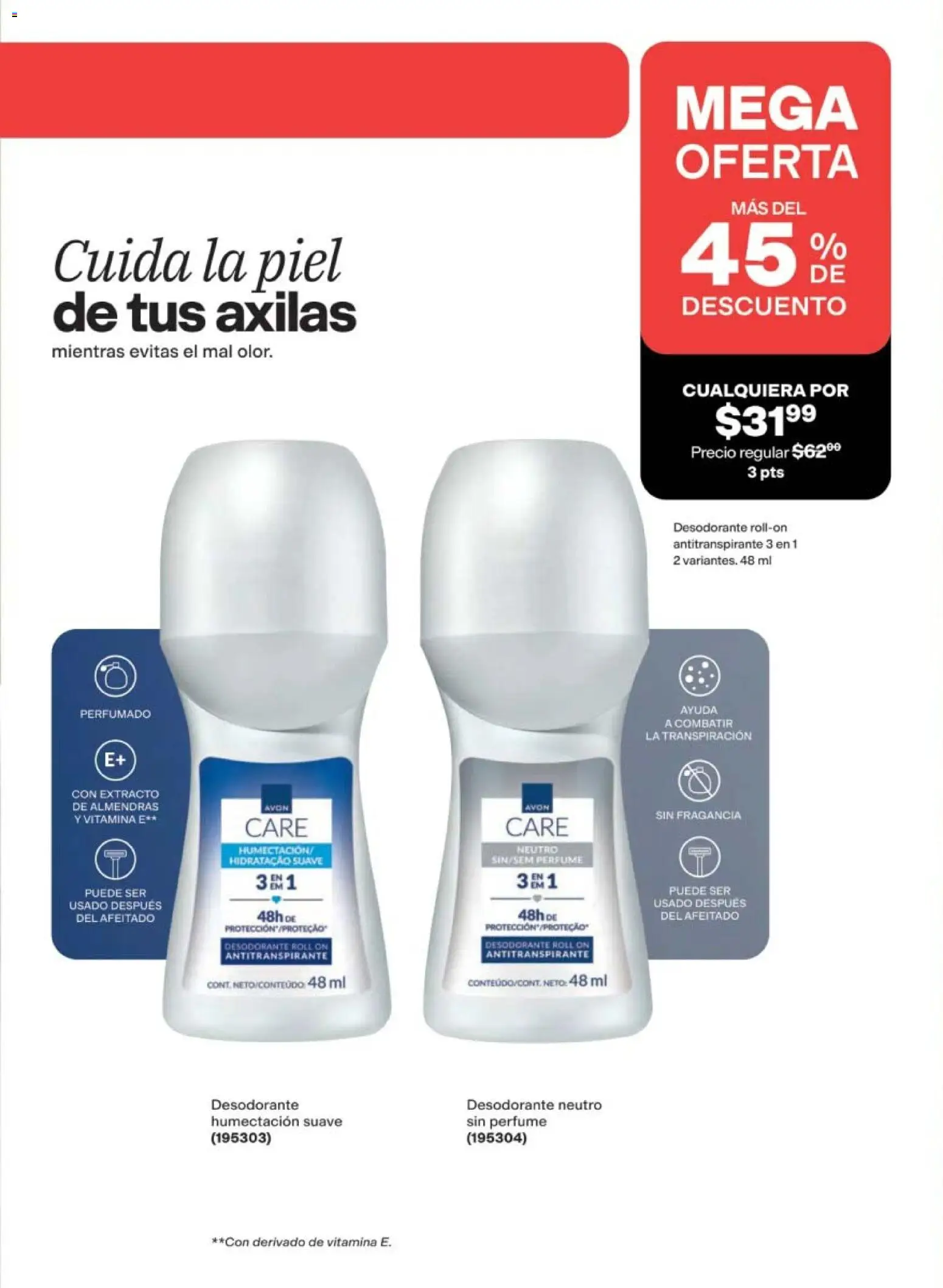 Nuevas ofertas de AVON válidas en toda la República Mexicana desde el 08.05.2026. ¡Encuentra las mejores ofertas en AVON campaña 8 2026! | Página: 172 | Productos: Desodorante, Antitranspirante, Perfume, Fragancia