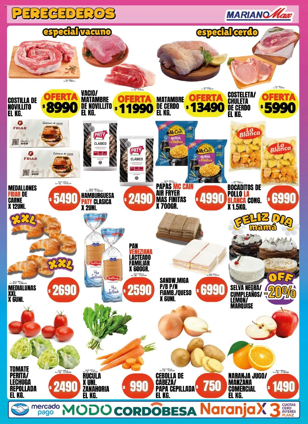 Mariano Max - Catálogo │ válido desde el 07.10.2025 | Página: 4 | Productos: Cebolla, Papa, Manzana, Zanahoria