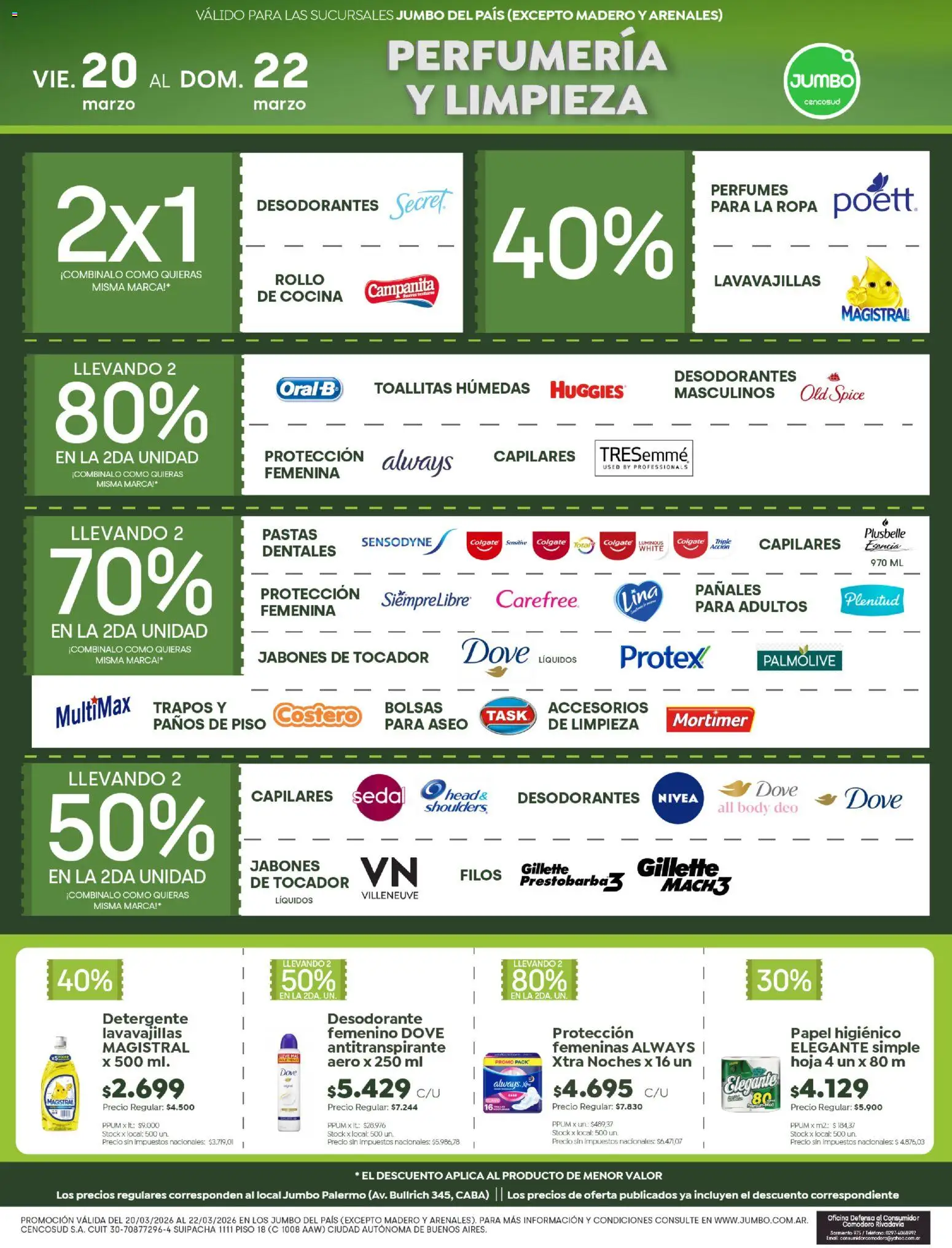 Jumbo ofertas │ válido desde el 20.03.2026 | Página: 6 | Productos: Body, Cocina, Toallitas húmedas, Detergente