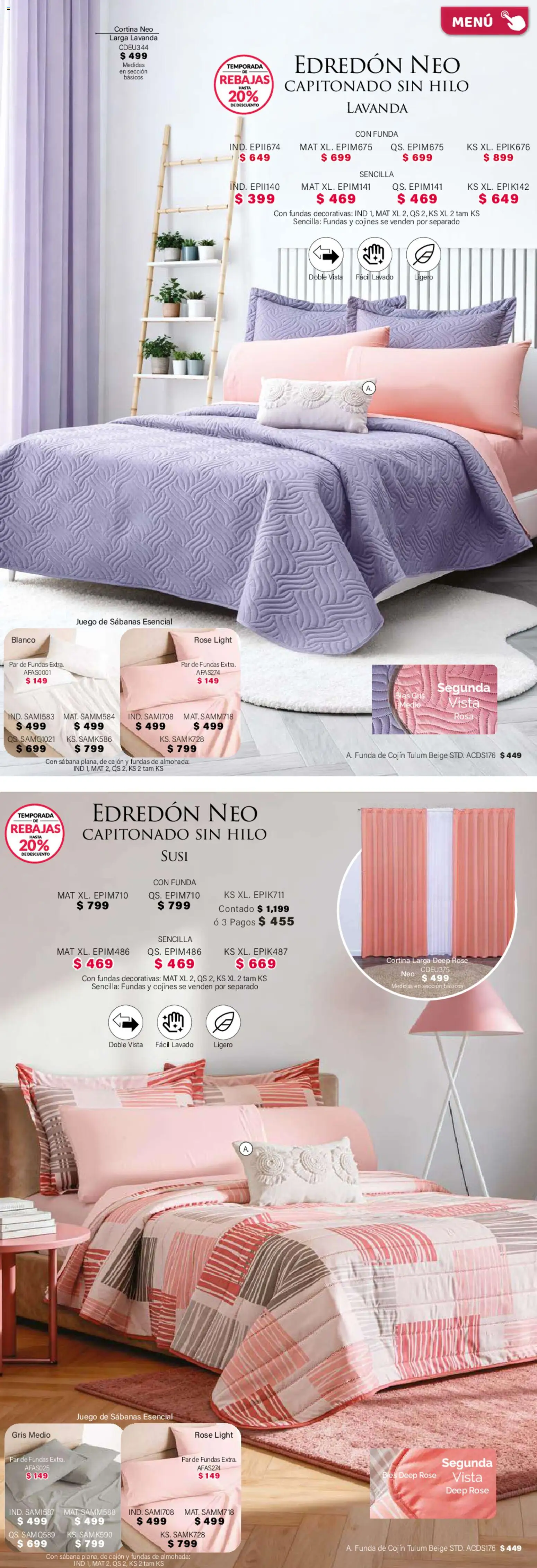 Nuevas ofertas de Colchas Concord válidas en toda la República Mexicana desde el 01.02.2026. ¡Encuentra las mejores ofertas en Colchas Concord catálogo! | Página: 27 | Productos: Juego, Funda, Almohada, Sabanas