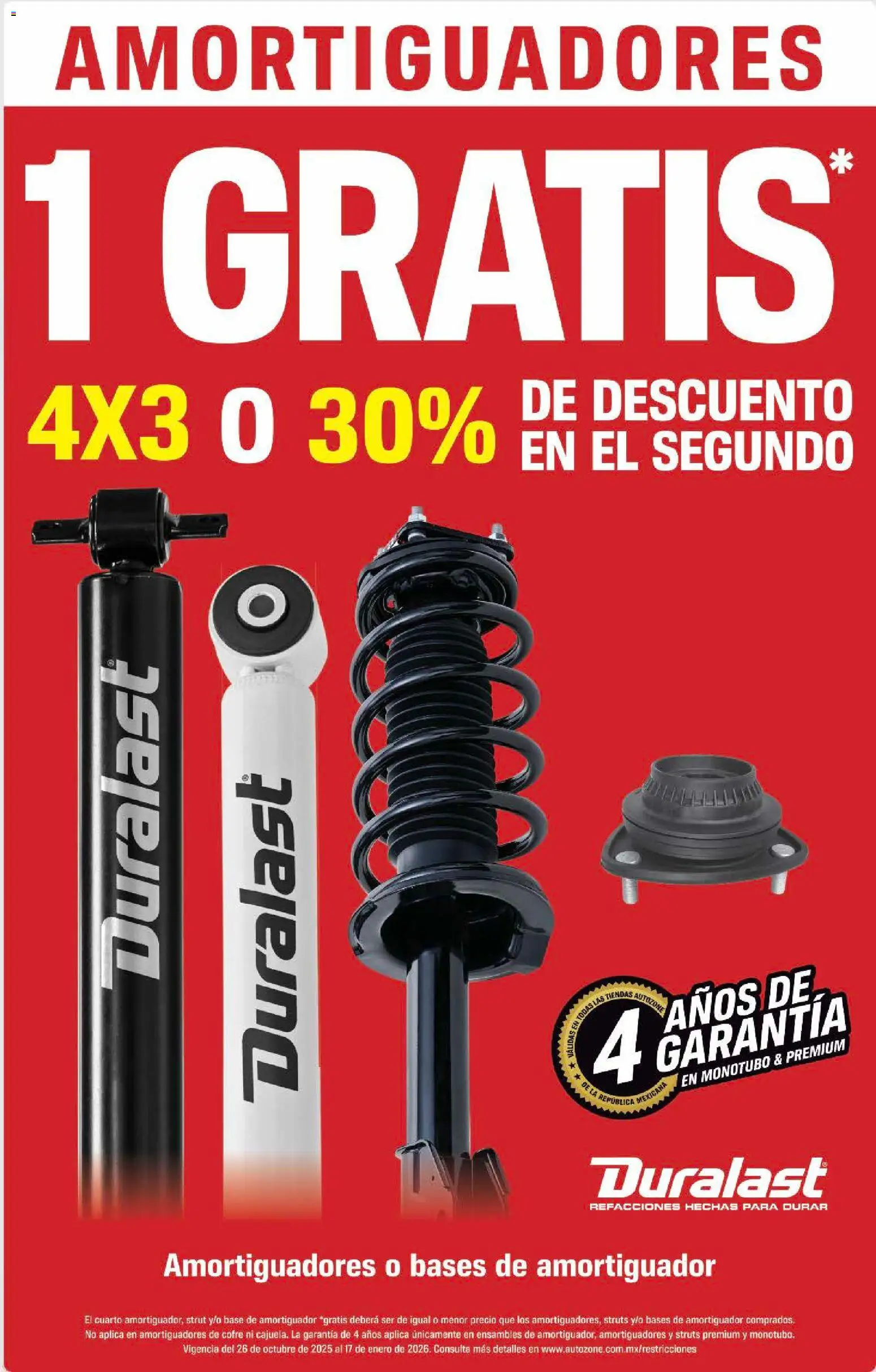 Nuevas ofertas de AutoZone válidas en toda la República Mexicana desde el 26.10.2025. ¡Encuentra las mejores ofertas en AutoZone catálogo! | Página: 3