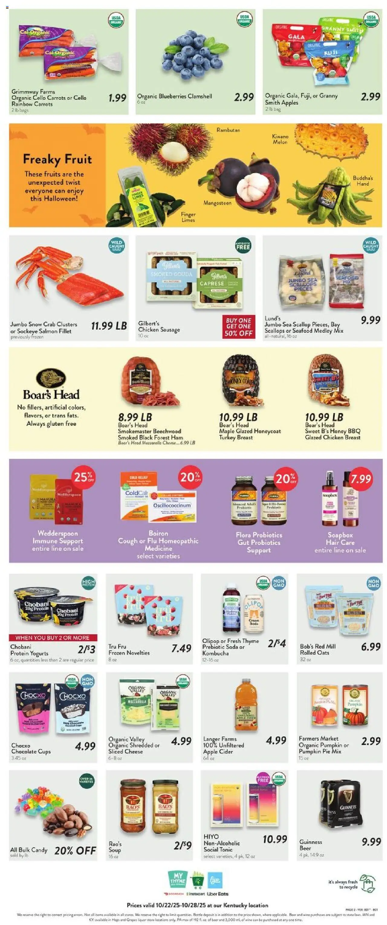 Fresh Thyme Weekly Ad - KY - valid from 22.10.2025 | Page: 5 | Products: Cider, Beer, Sausage, Grapes