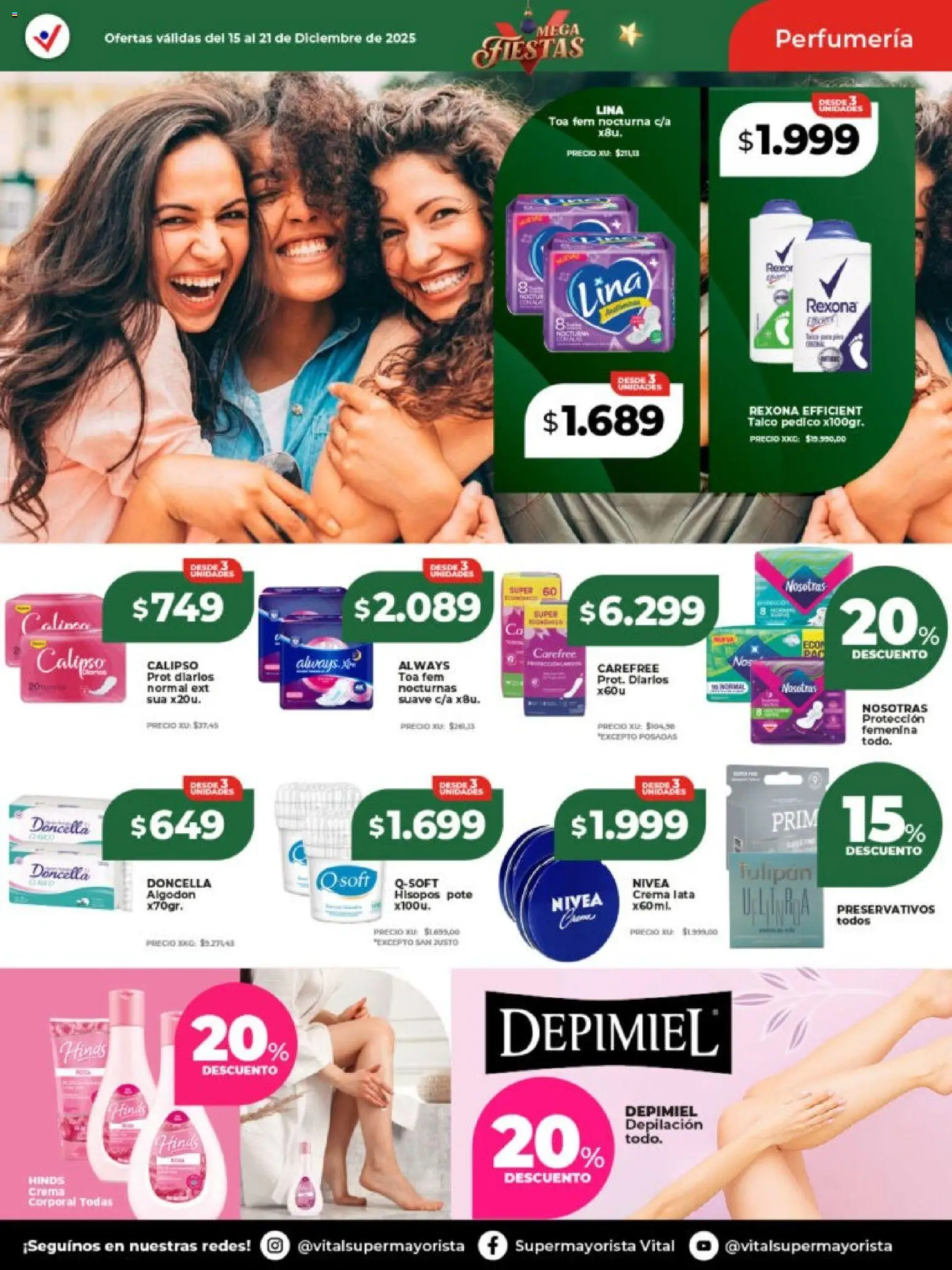 Vital - Ofertas - Santa Fe  │ válido desde el 15.12.2025 | Página: 4 | Productos: Algodón, Preservativos, Crema