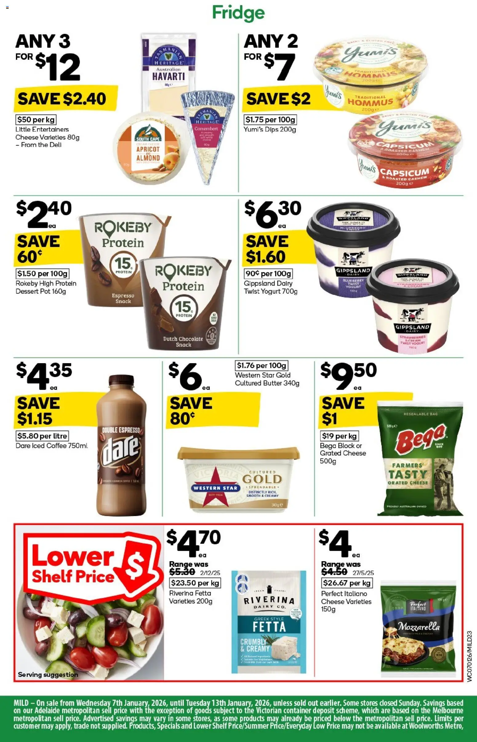 Woolworths catalogue - valid from 07.01.2026 | Page: 23 | Products: Butter, Chocolate, Strawberries, Fridge