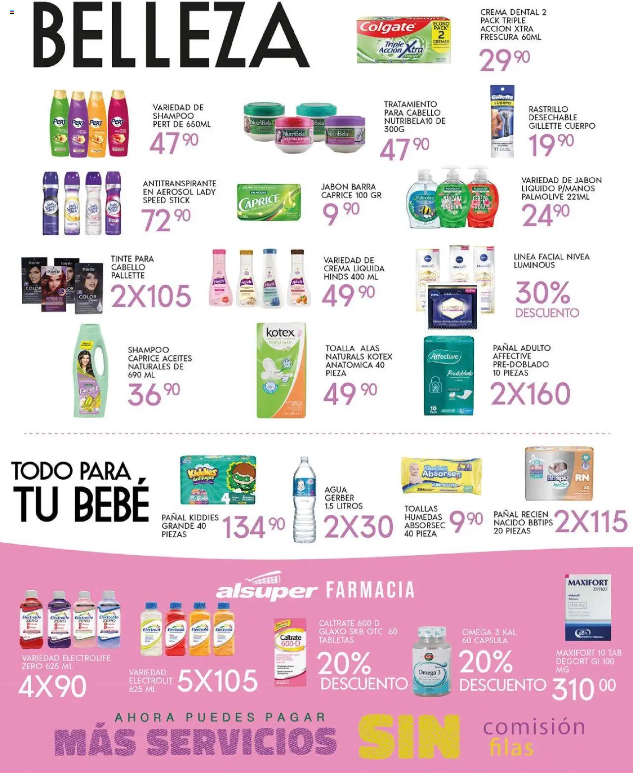 Nuevas ofertas de Alsuper válidas en toda la República Mexicana desde el 03.10.2025. ¡Encuentra las mejores ofertas en Alsuper - Folleto! | Página: 4 | Productos: Antitranspirante, Rastrillo, Agua, Toallas