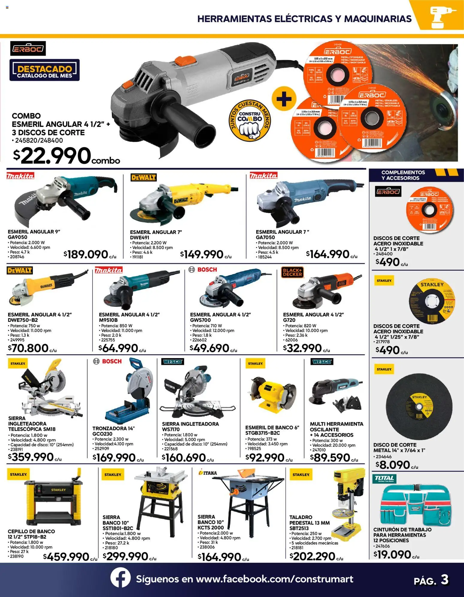 Construmart Ofertas │ válido desde el 01.03.2026 | Página: 3 | Productos: Taladro, Cepillo, Banco, Cinturón