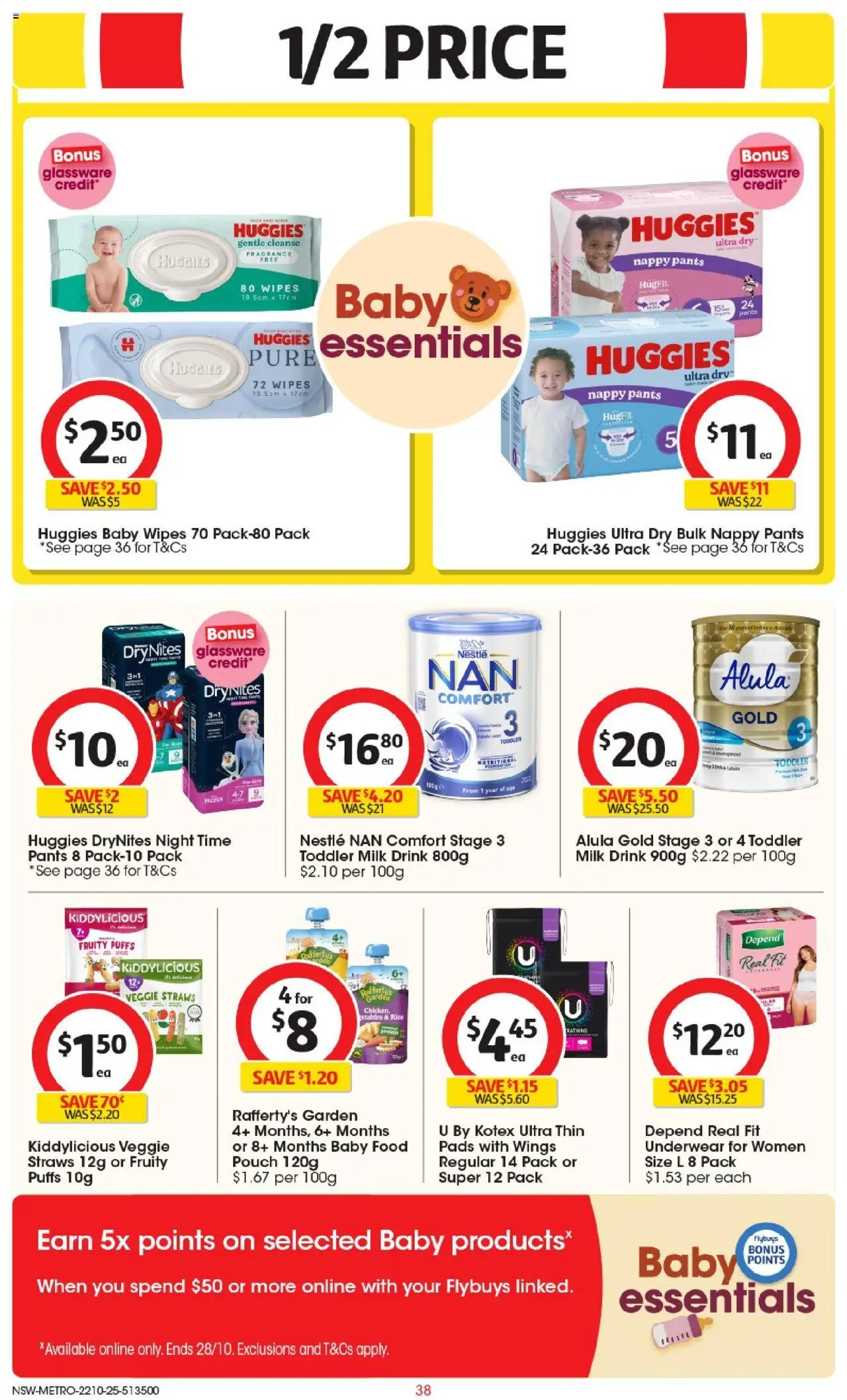 Coles catalogue - valid from 22.10.2025 | Page: 38 | Products: Fragrance, Milk, Glassware, Underwear