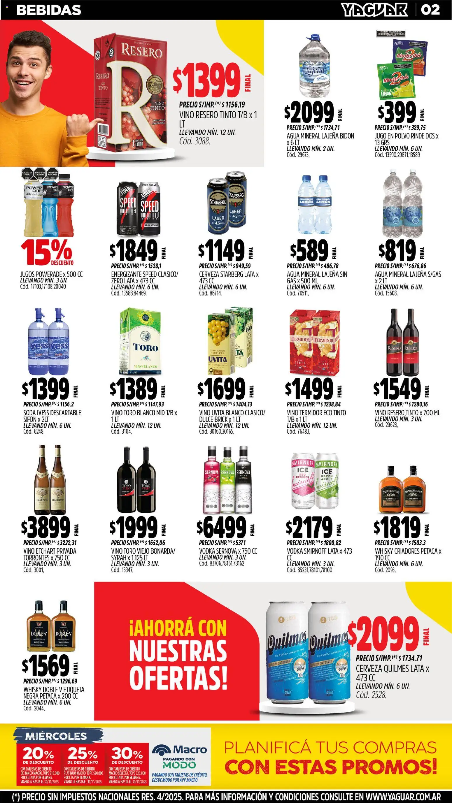 Yaguar - General Roca │ válido desde el 17.11.2025 | Página: 2 | Productos: Banco, Soda, Agua, Jugo