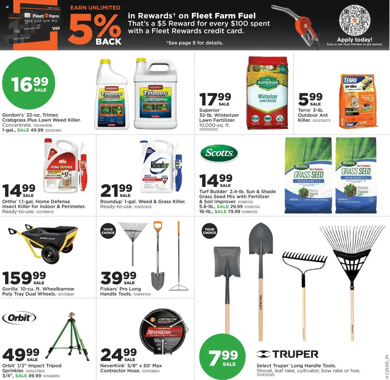 Mills Fleet Farm Weekly Ad - valid from 14.08.2025 | Page: 13 | Products: Rake, Bow