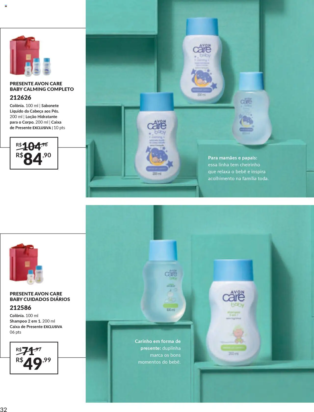 Avon Folheto - válido de 07.10.2025 | Página: 32 | Produtos: Shampoo, Caixa, Sabonete, Sabonete líquido