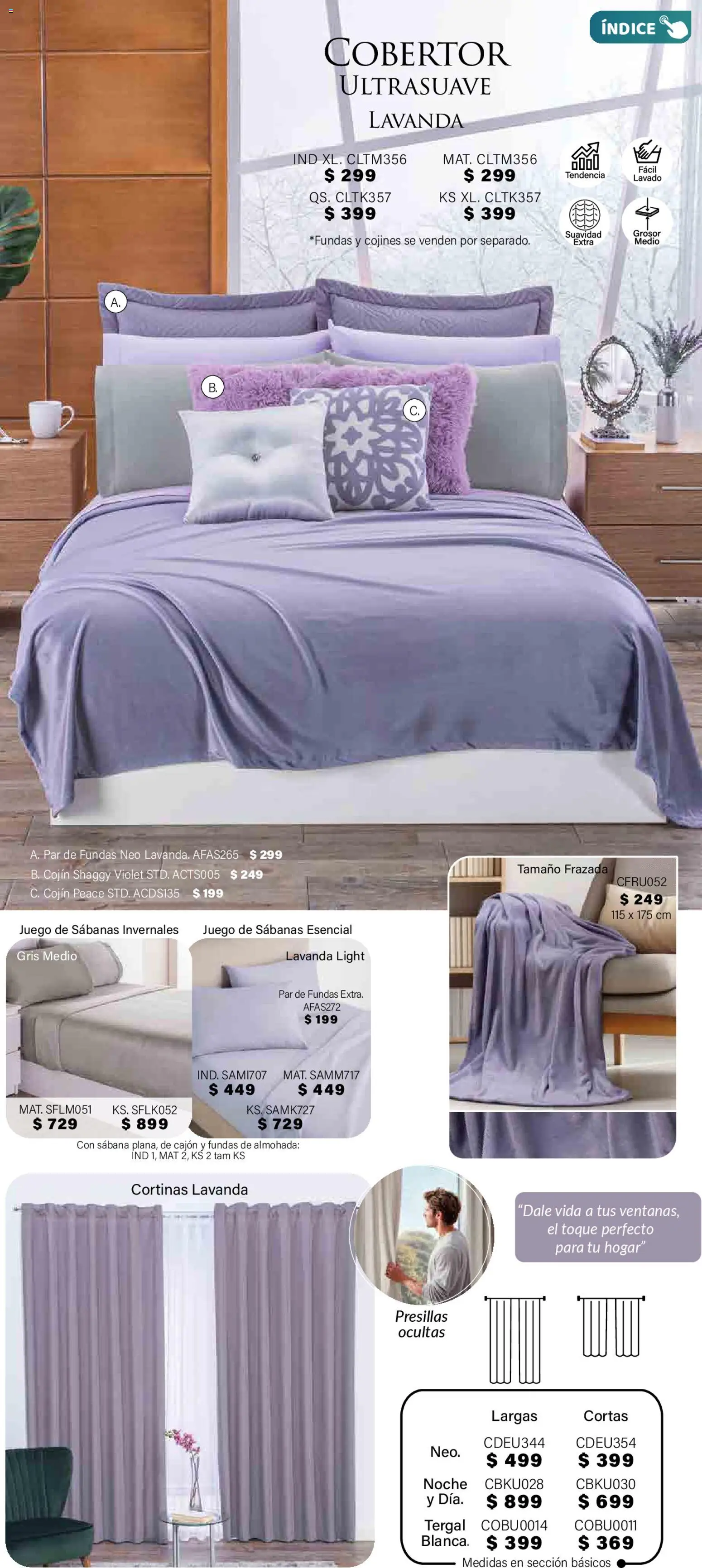 Nuevas ofertas de Colchas Concord válidas en toda la República Mexicana desde el 01.11.2025. ¡Encuentra las mejores ofertas en Colchas Concord Buen Fin! | Página: 382 | Productos: Cobertor, Almohada, Sabanas, Cortinas