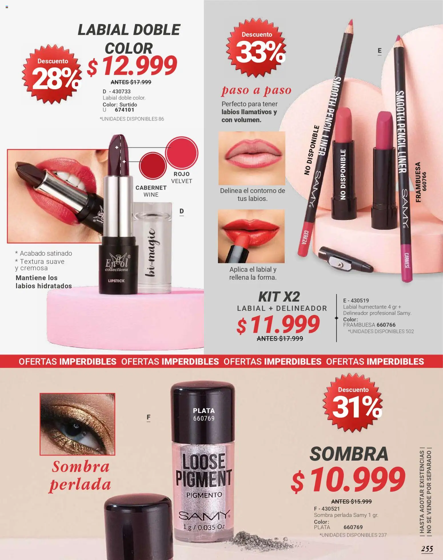 Carmel revista - valida desde el 01.04.2026 | Página: 255 | Productos: Sombra, Delineador, Contorno