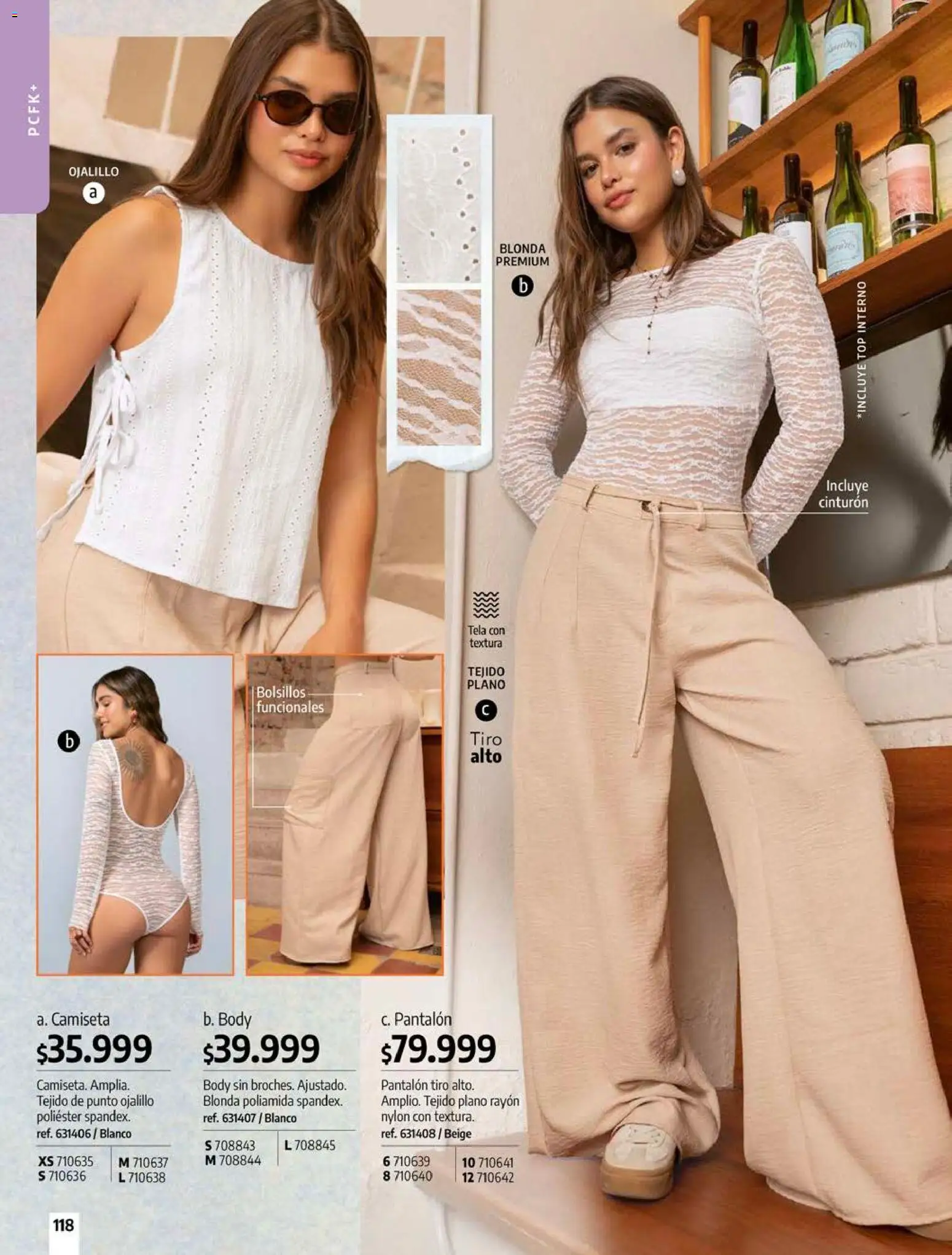 Pacifika revista - valida desde el 01.08.2026 | Página: 118 | Productos: Cinturón, Body, Camiseta, Top