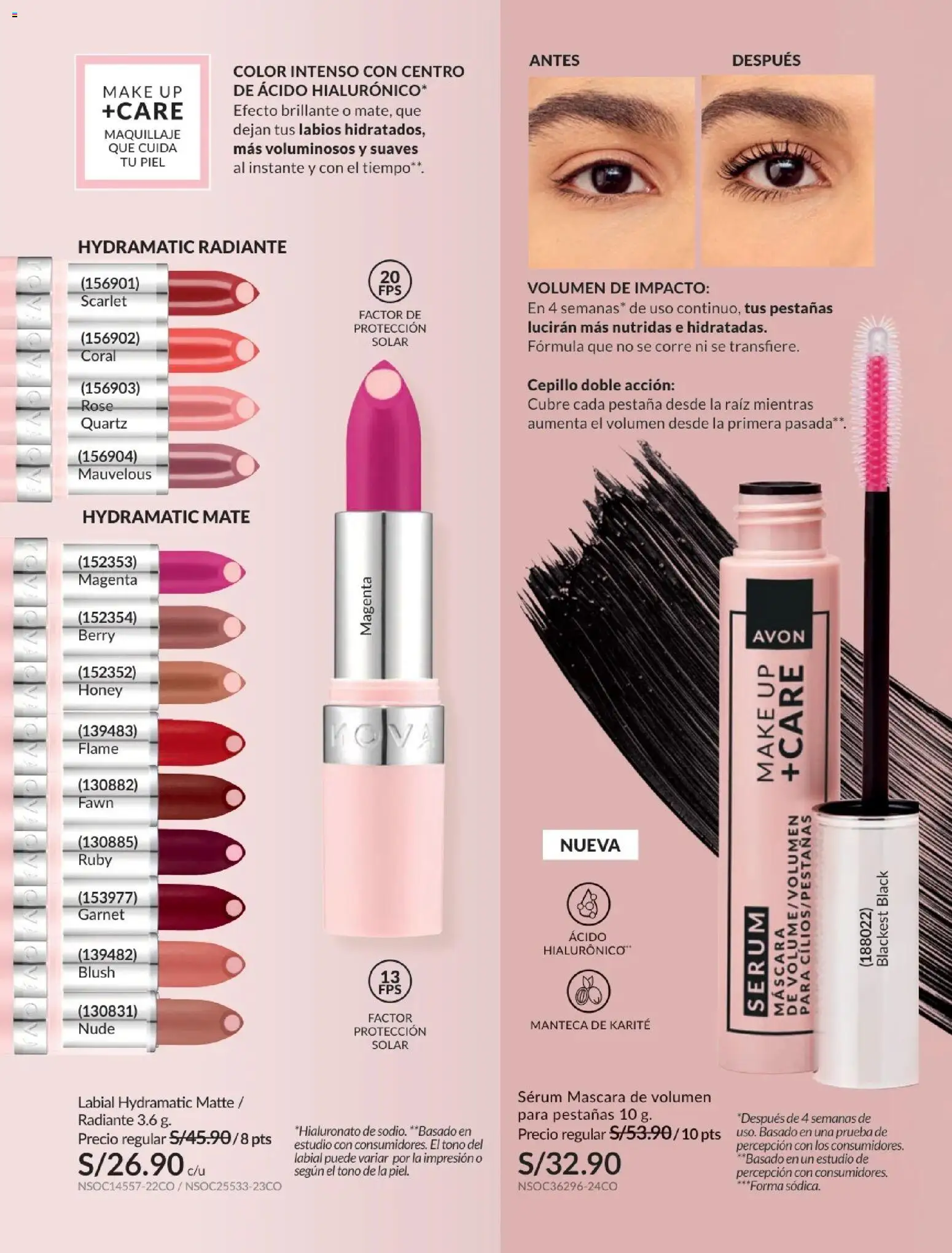 Catálogo Avon válido desde 01.01.2026 | Página: 51 | Productos: Máscara, Maquillaje
