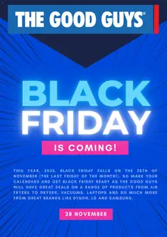 Preview of The Good Guys Black Friday Notice - valid from 30.10.2025