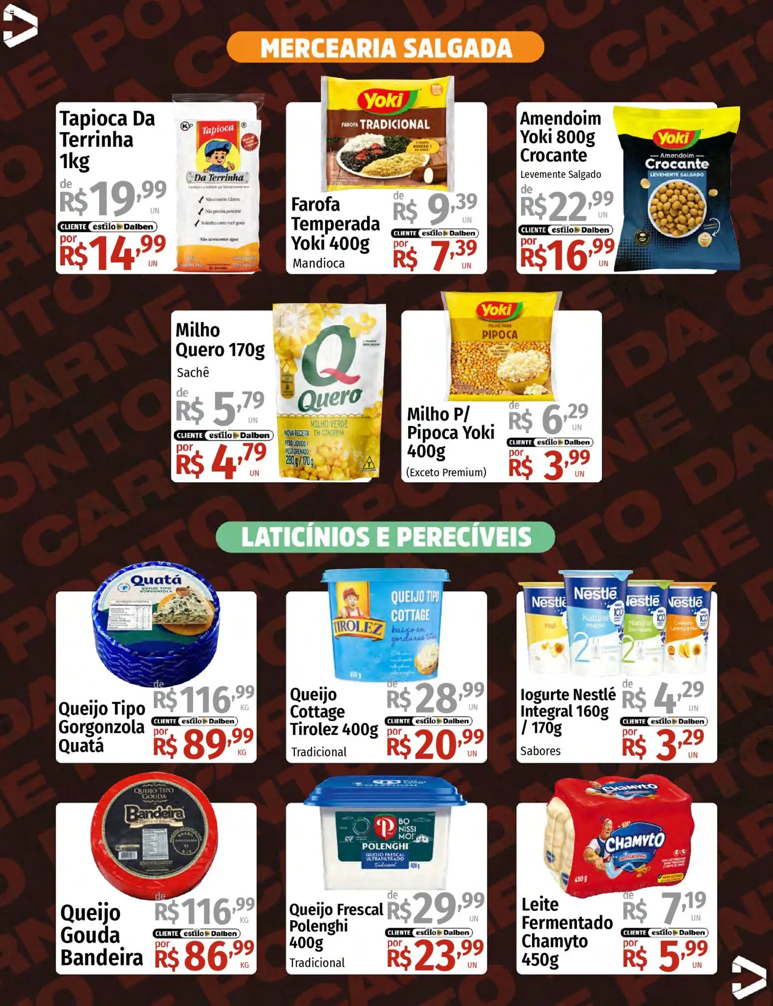Supermercado Dalben Folheto - válido de 25.03.2026 | Página: 3 | Produtos: Milho verde, Queijo, Gouda, Pipoca
