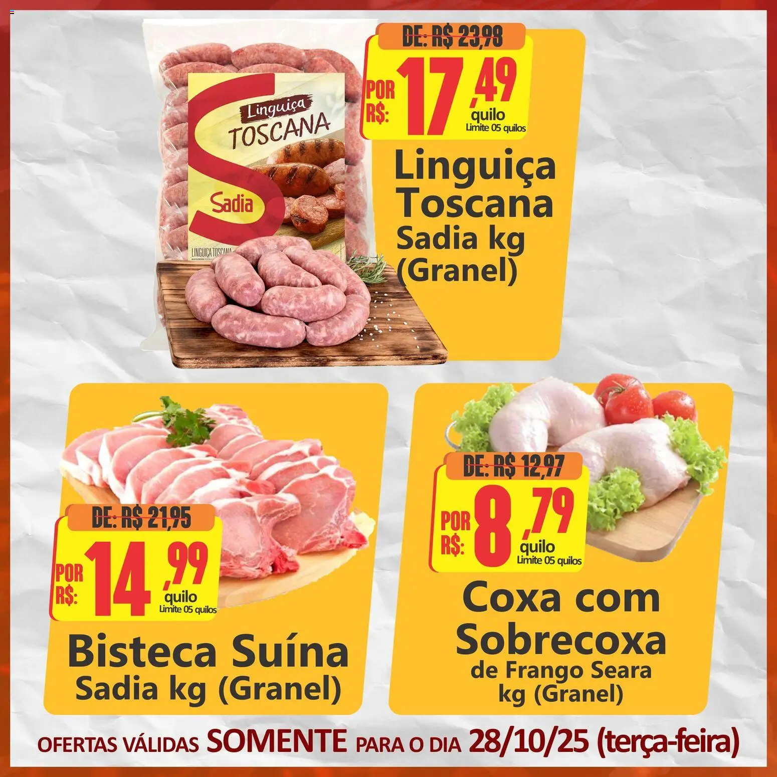 Big Supermercados Folheto - válido de 28.10.2025 | Página: 3 | Produtos: Linguiça, Frango