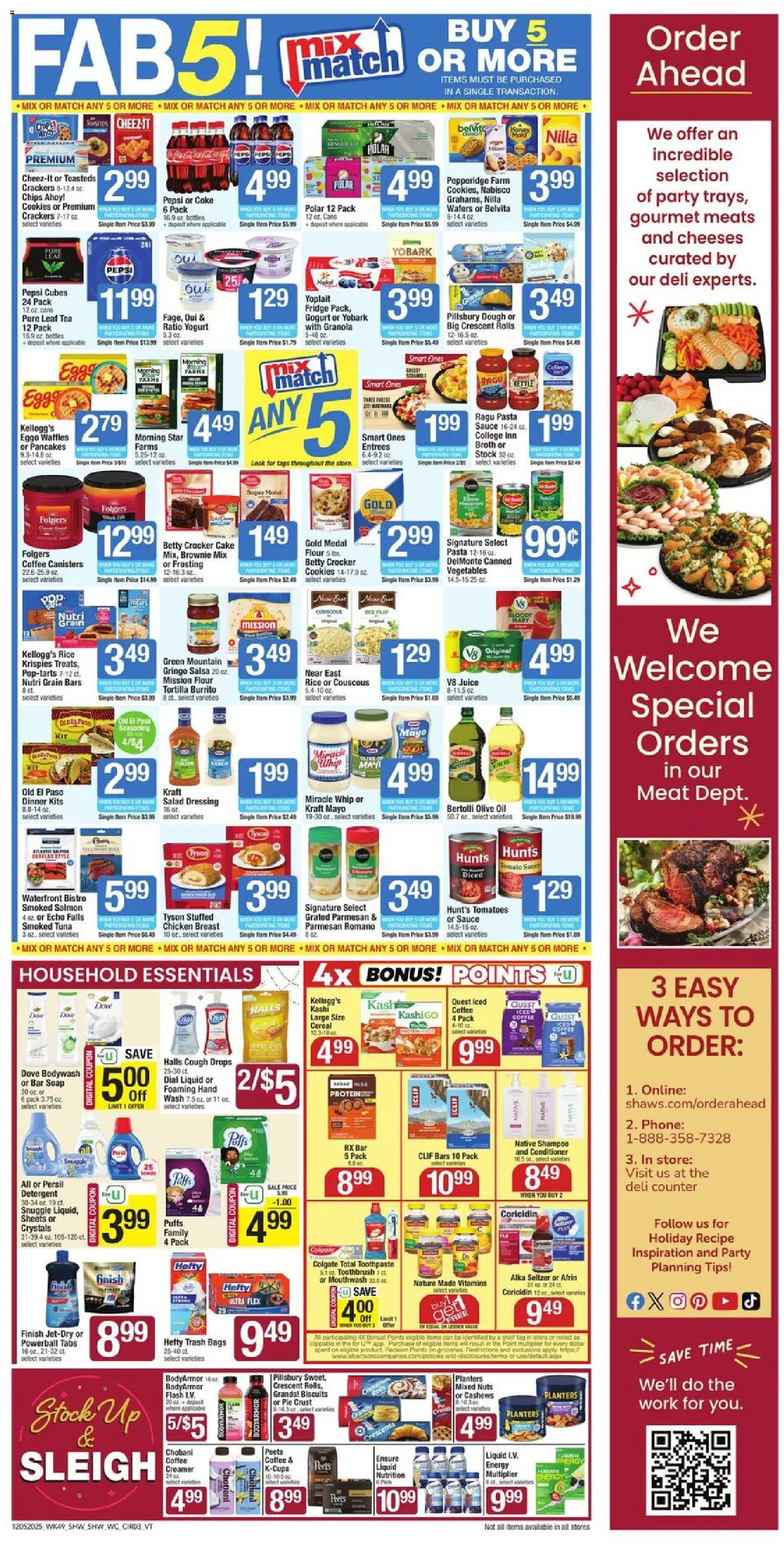 Shaw's Weekly Ad - VT - valid from 05.12.2025 | Page: 3 | Products: Coffee, Tomatoes, Detergent, Nuts