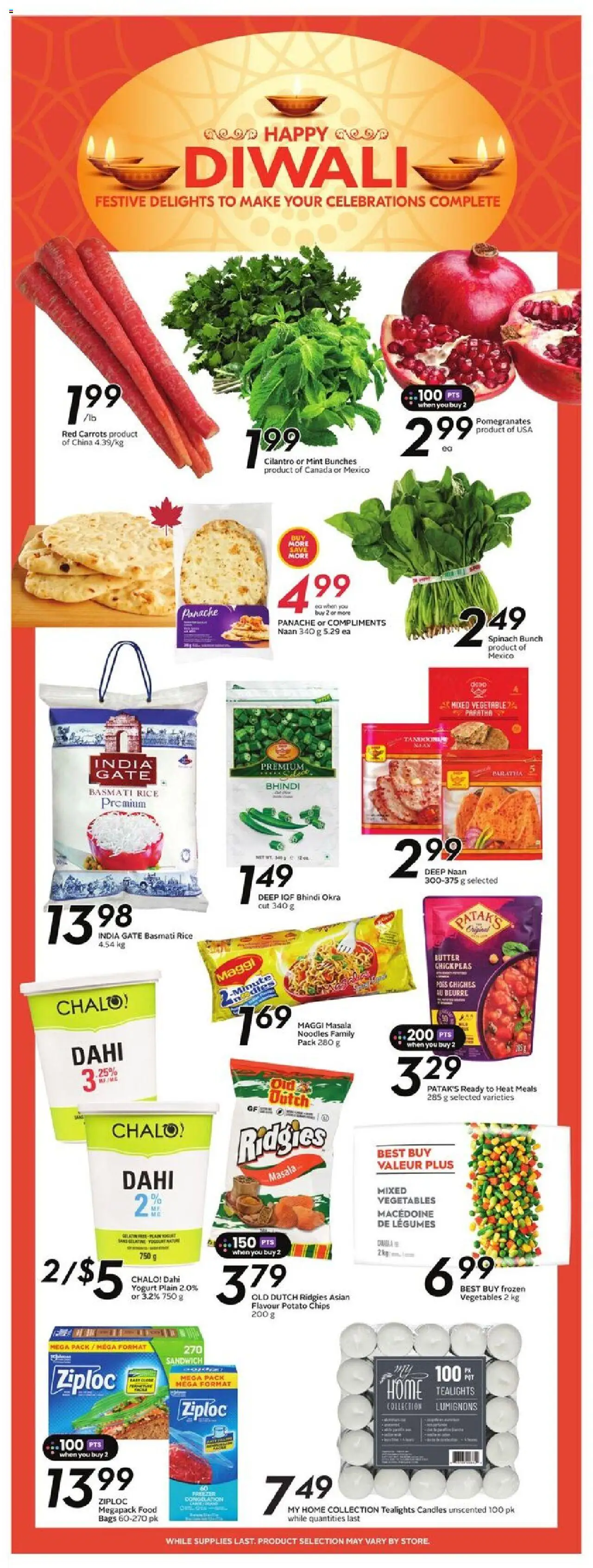 Sobeys flyer valid from 09.10.2025 | Page: 15 | Products: Rice, Noodles, Chips, Yogurt