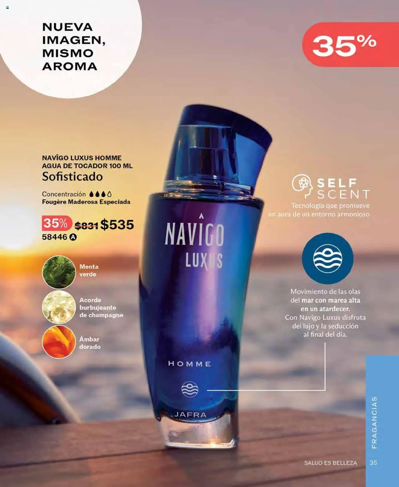 Nuevas ofertas de JAFRA válidas en toda la República Mexicana desde el 01.08.2025. ¡Encuentra las mejores ofertas en JAFRA - Catálogo! | Página: 35 | Productos: Champagne, Agua