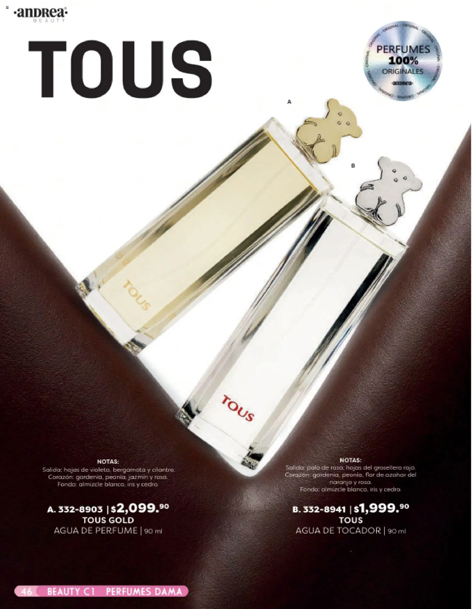 Nuevas ofertas de Andrea válidas en toda la República Mexicana desde el 25.01.2026. ¡Encuentra las mejores ofertas en Andrea catálogo Beauty! | Página: 46 | Productos: Agua, Perfume