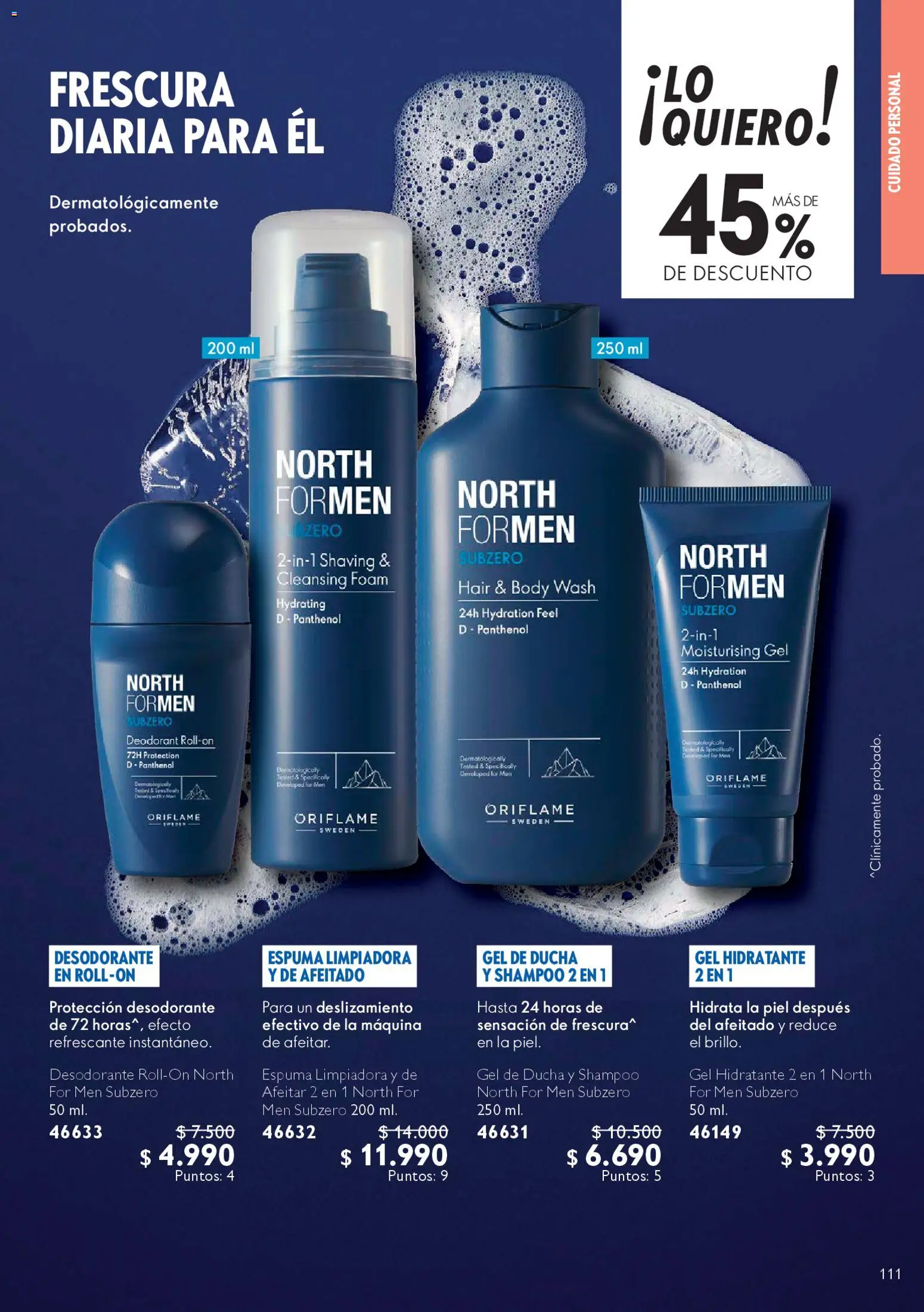 Oriflame Ofertas  │ válido desde el 18.04.2026 | Página: 111 | Productos: Espuma, Ducha, Body, Gel de ducha