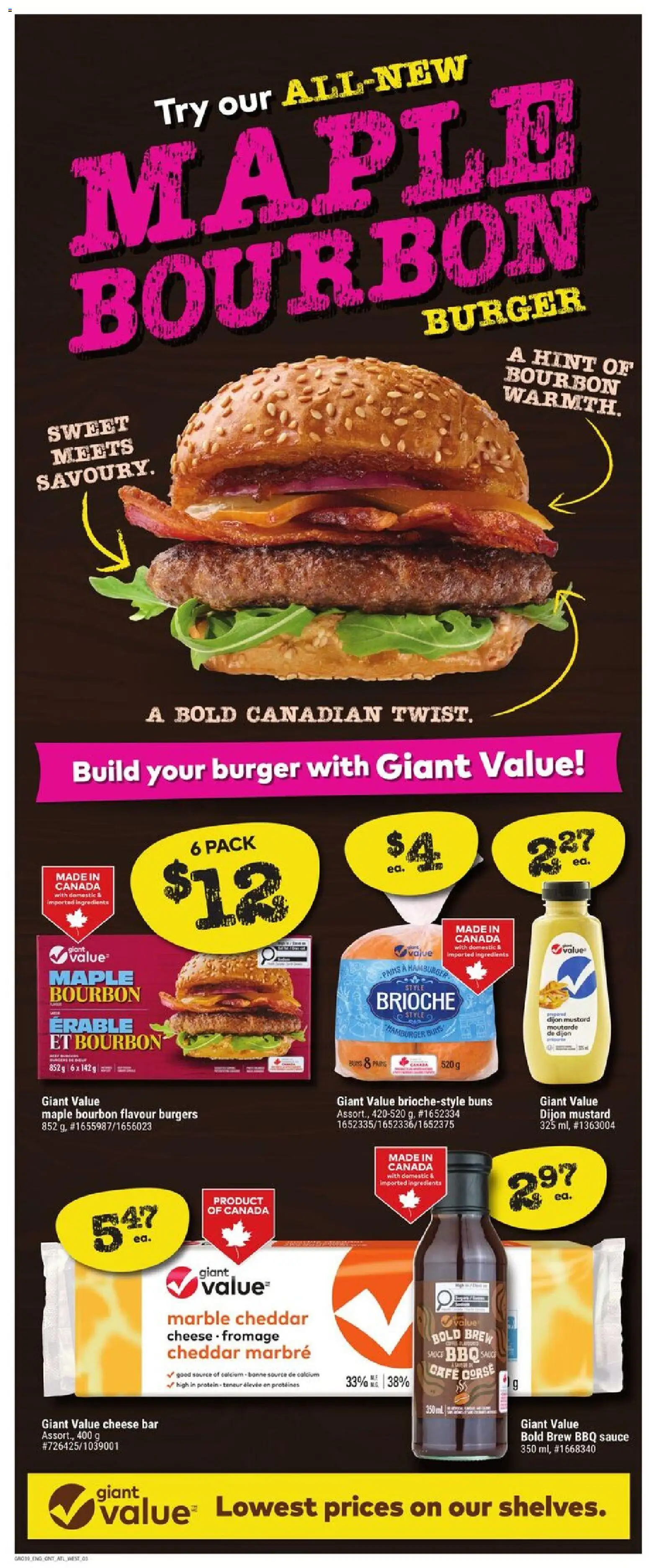 Giant Tiger flyer valid from 29.04.2026 | Page: 3 | Products: Bourbon, Cheese