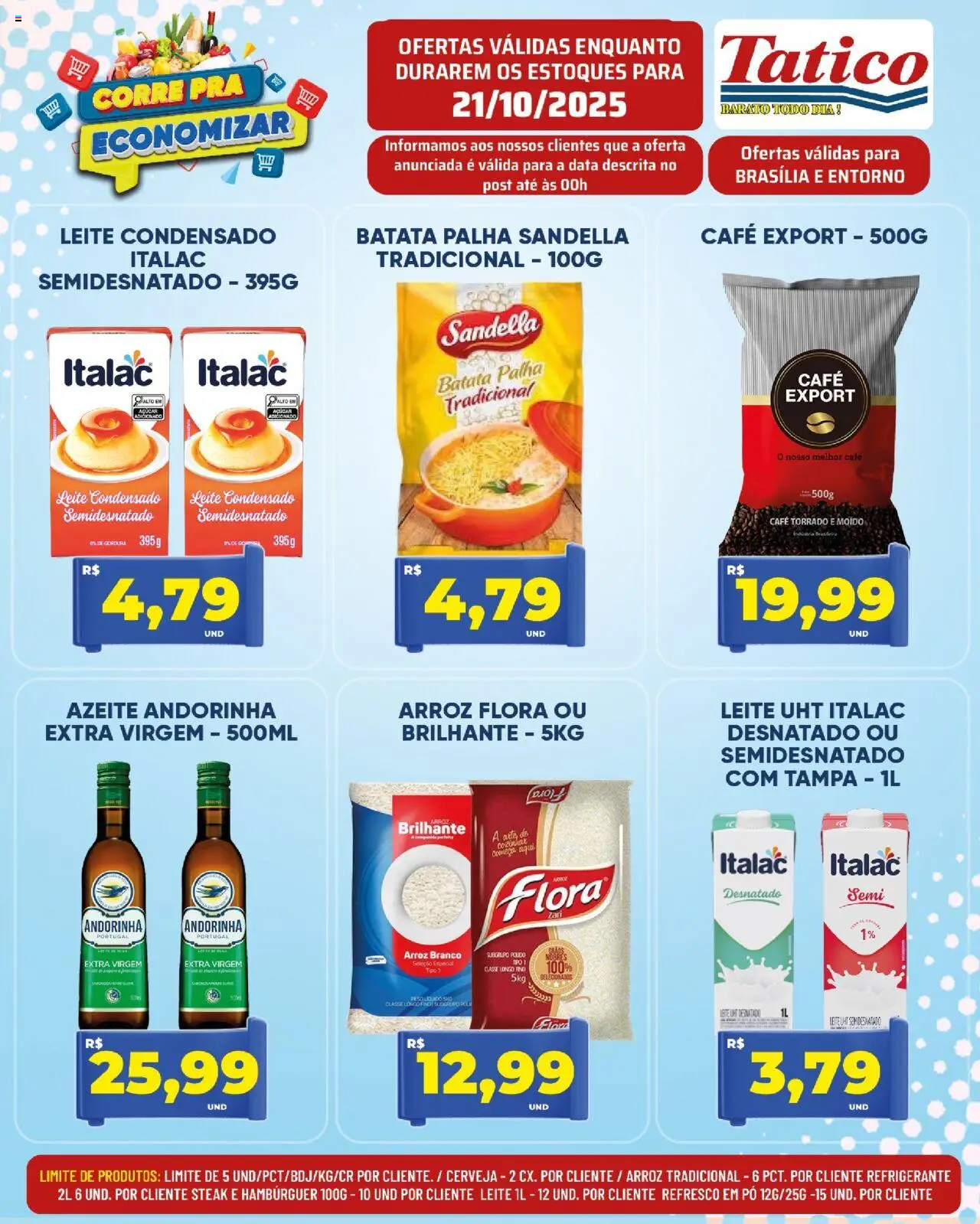 Tatico Folheto - válido de 21.10.2025 | Página: 4 | Produtos: Arroz, Açúcar, Batata, Leite condensado