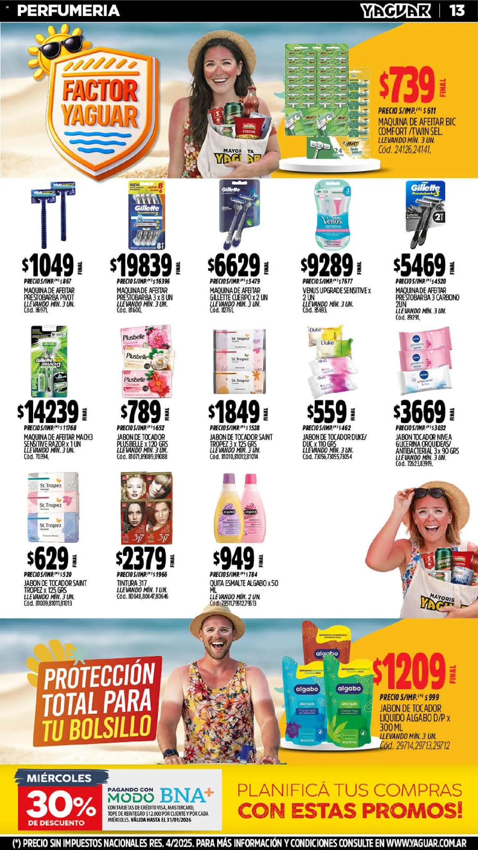 Yaguar - Oferta Semanal Mendoza │ válido desde el 19.01.2026 | Página: 13 | Productos: Maquina de afeitar, Tintura, Jabón