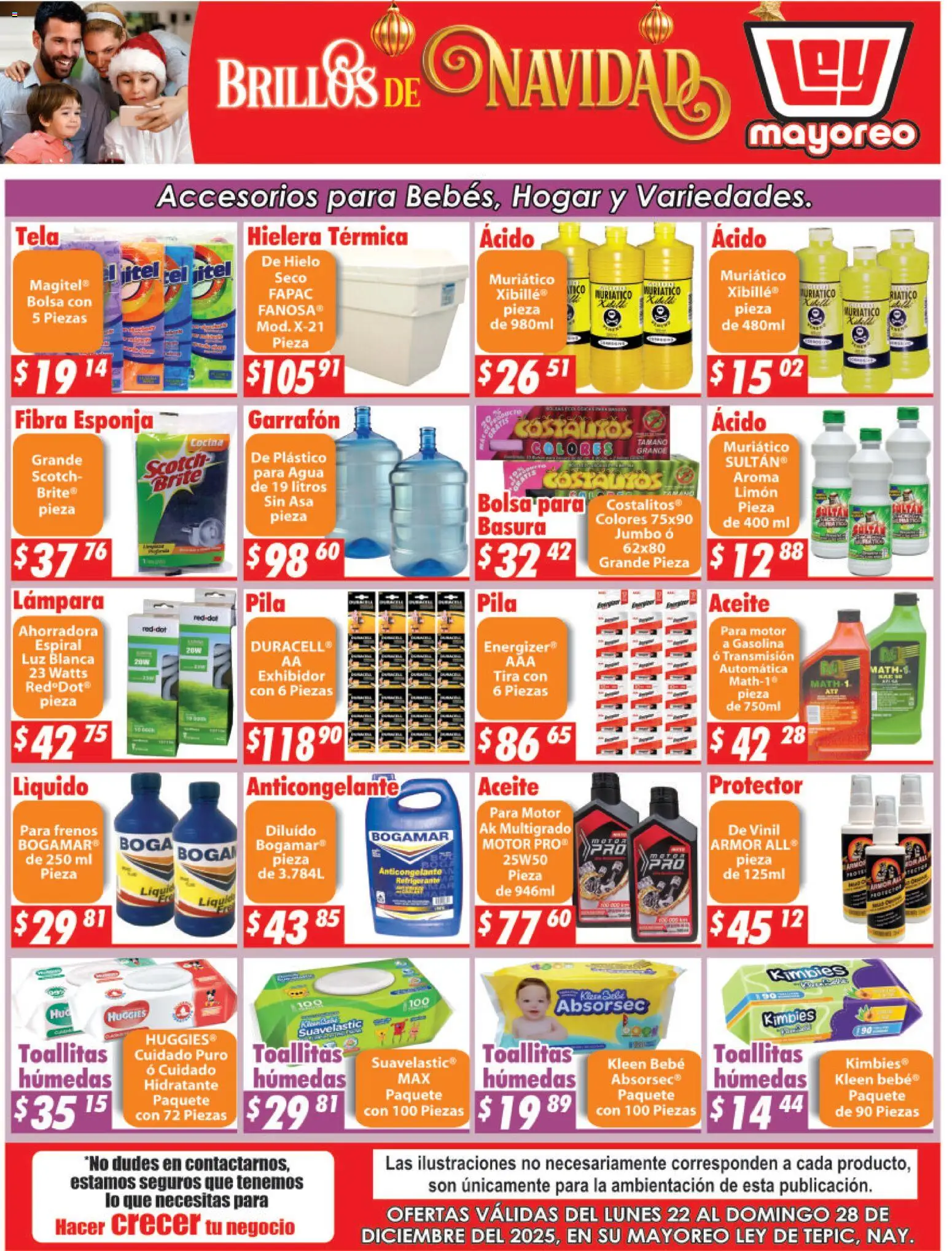 Nuevas ofertas de Casa Ley válidas en toda la República Mexicana desde el 22.12.2025. ¡Encuentra las mejores ofertas en Casa Ley folleto Tepic! | Página: 2 | Productos: Bolsa, Esponja, Aceite, Lámpara